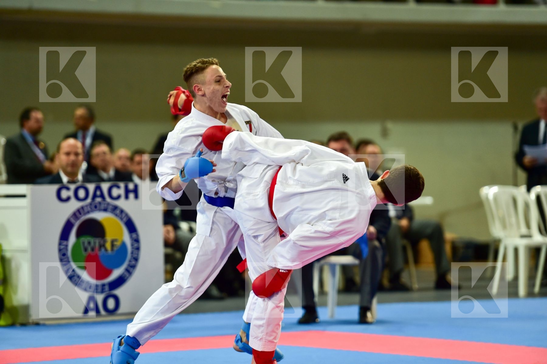 -55 Kg France Italy Junior Kumite Male Marchese Samuele Merienne