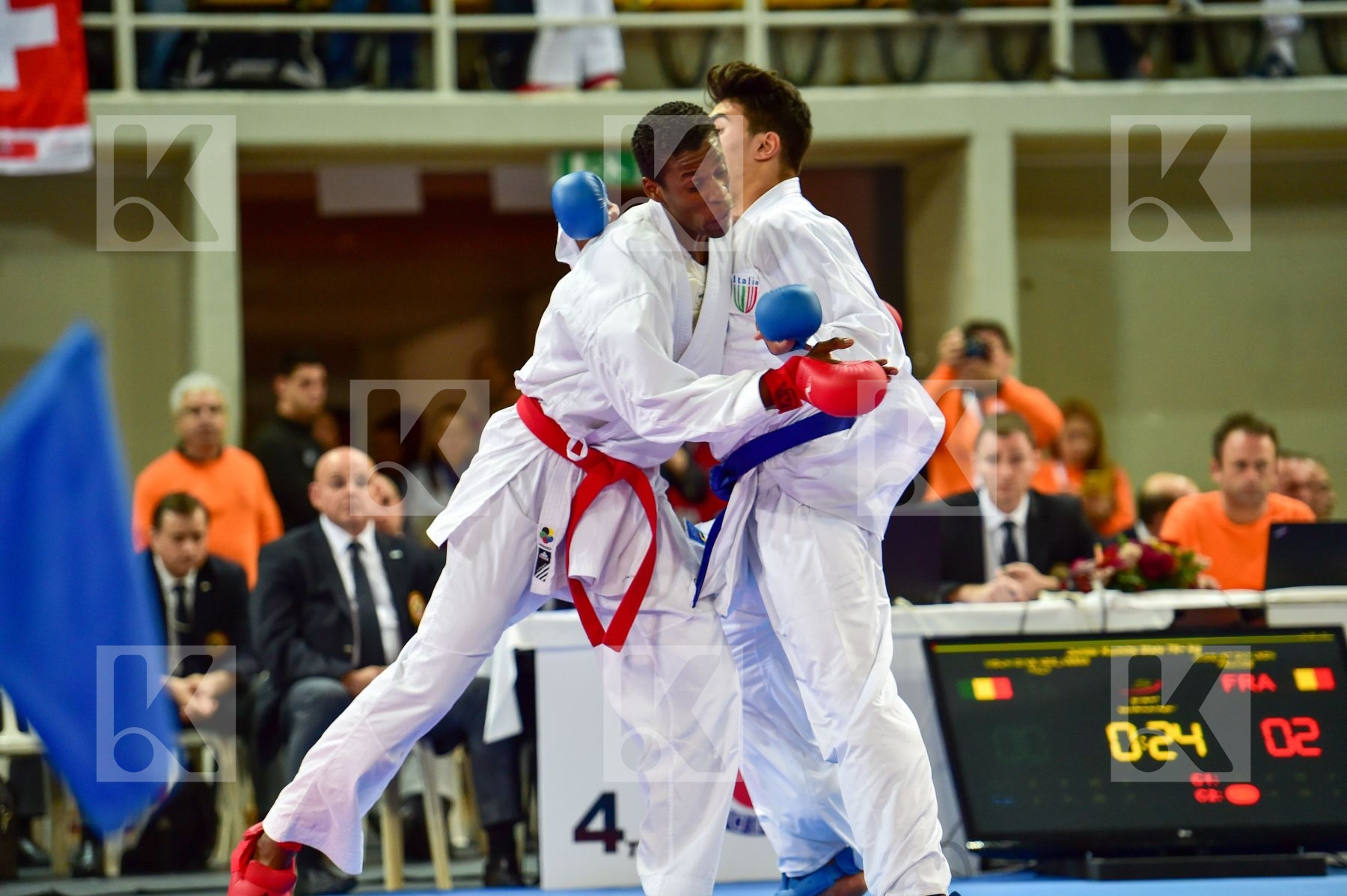 +76 Kg France Italy Jacquet Dnylson Junior KO Kumite Male Mouhii