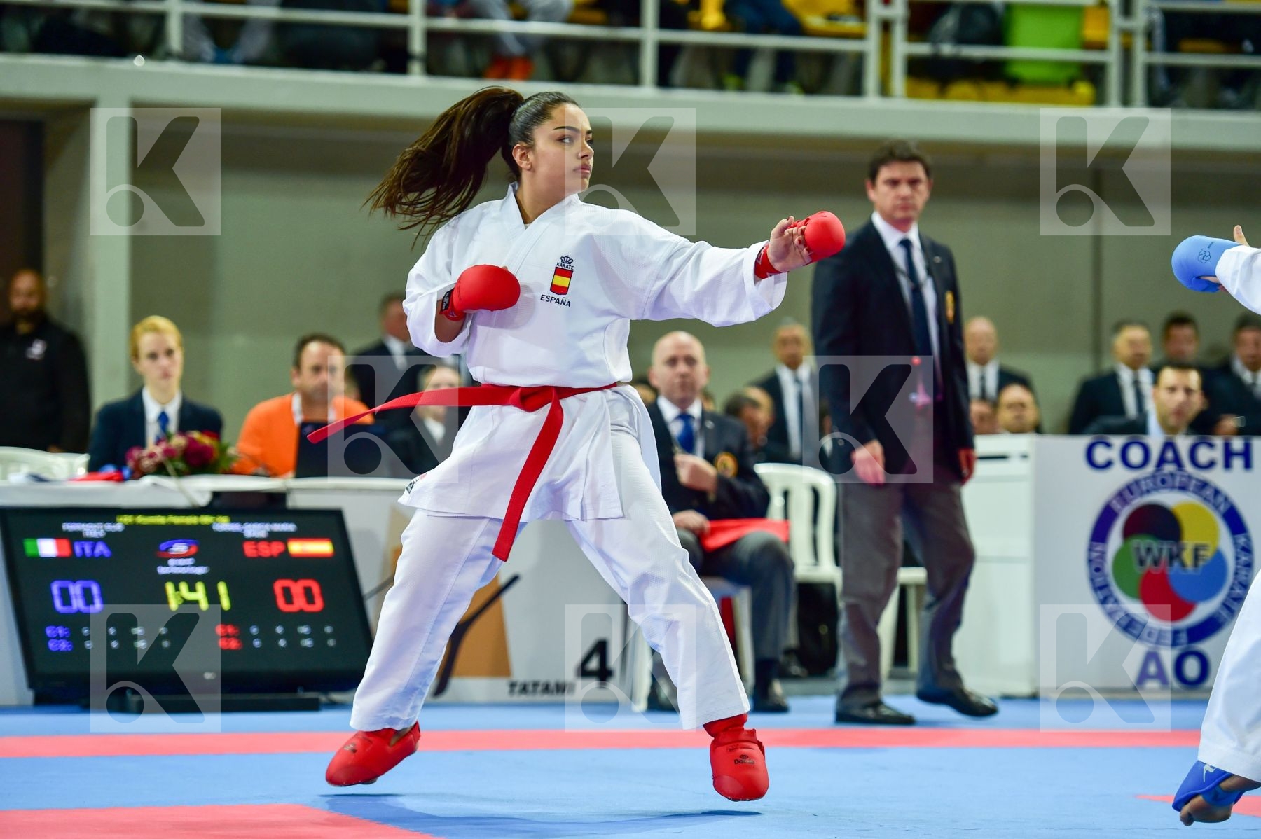 +68 Kg DaeDo Female Ferracuti Clio Italy Kumite Spain Torres Gar