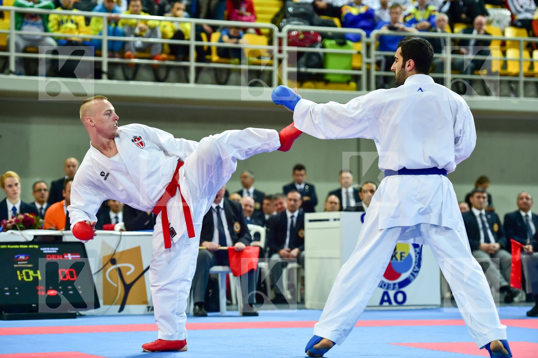 -84 Kg Aktas Ugur Budo Nord Denmark Korte Kevin Kumite Male Turk