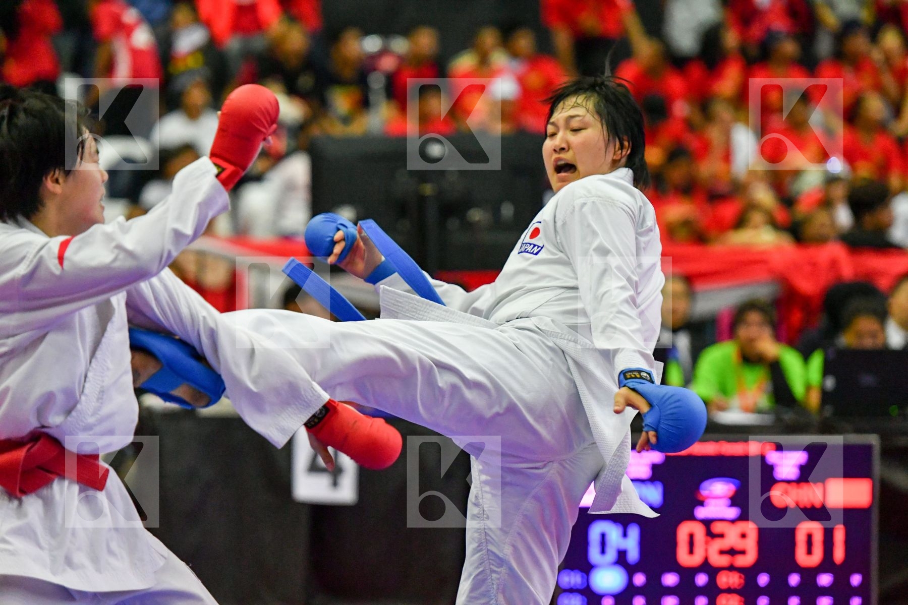 China Japan Junior Kumite Female 59+ Kg Sawae Yuzuki Zhu Yunge