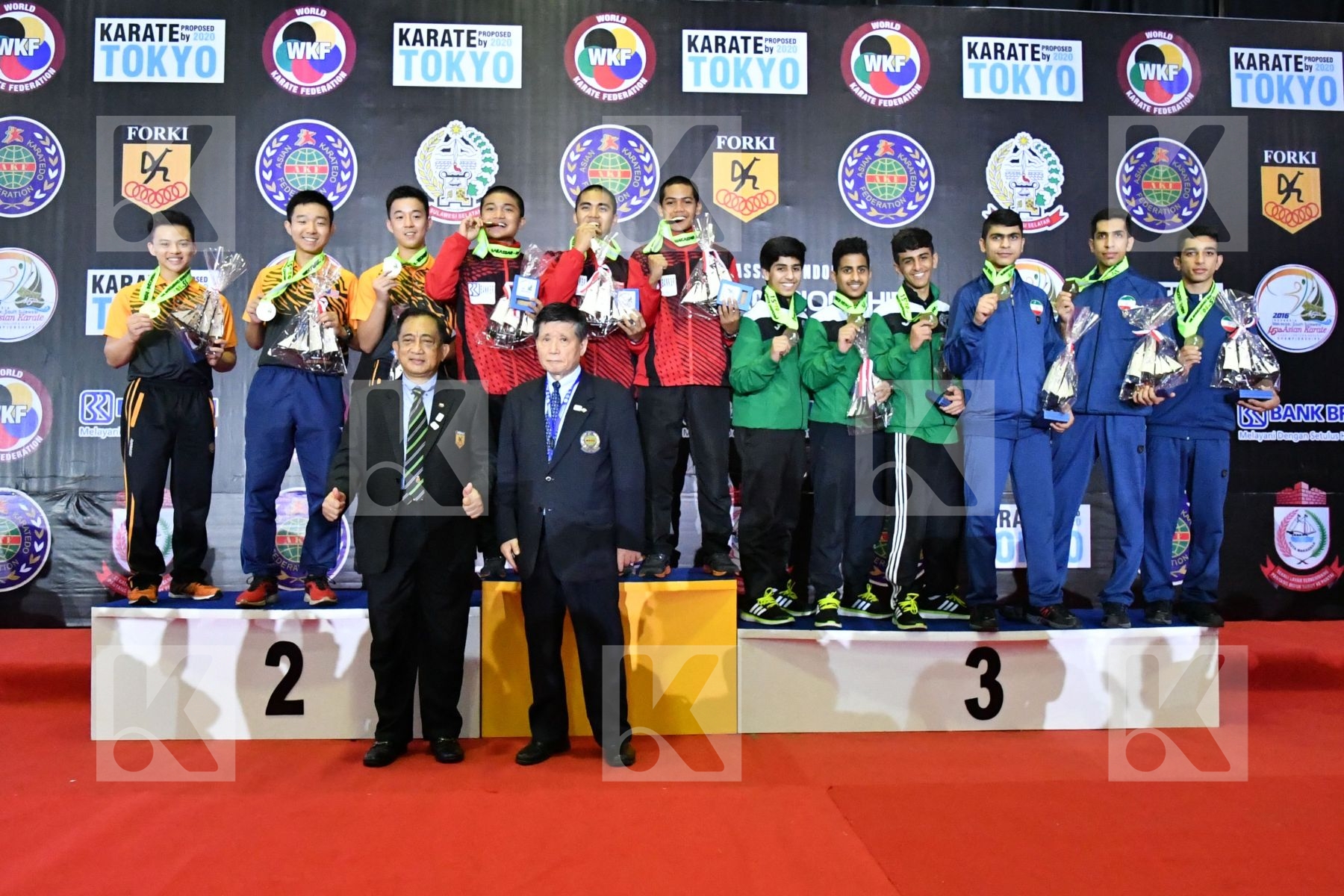 Indonesia Iran Islamic Republic Of Kata Team Cadet And Junior Ma