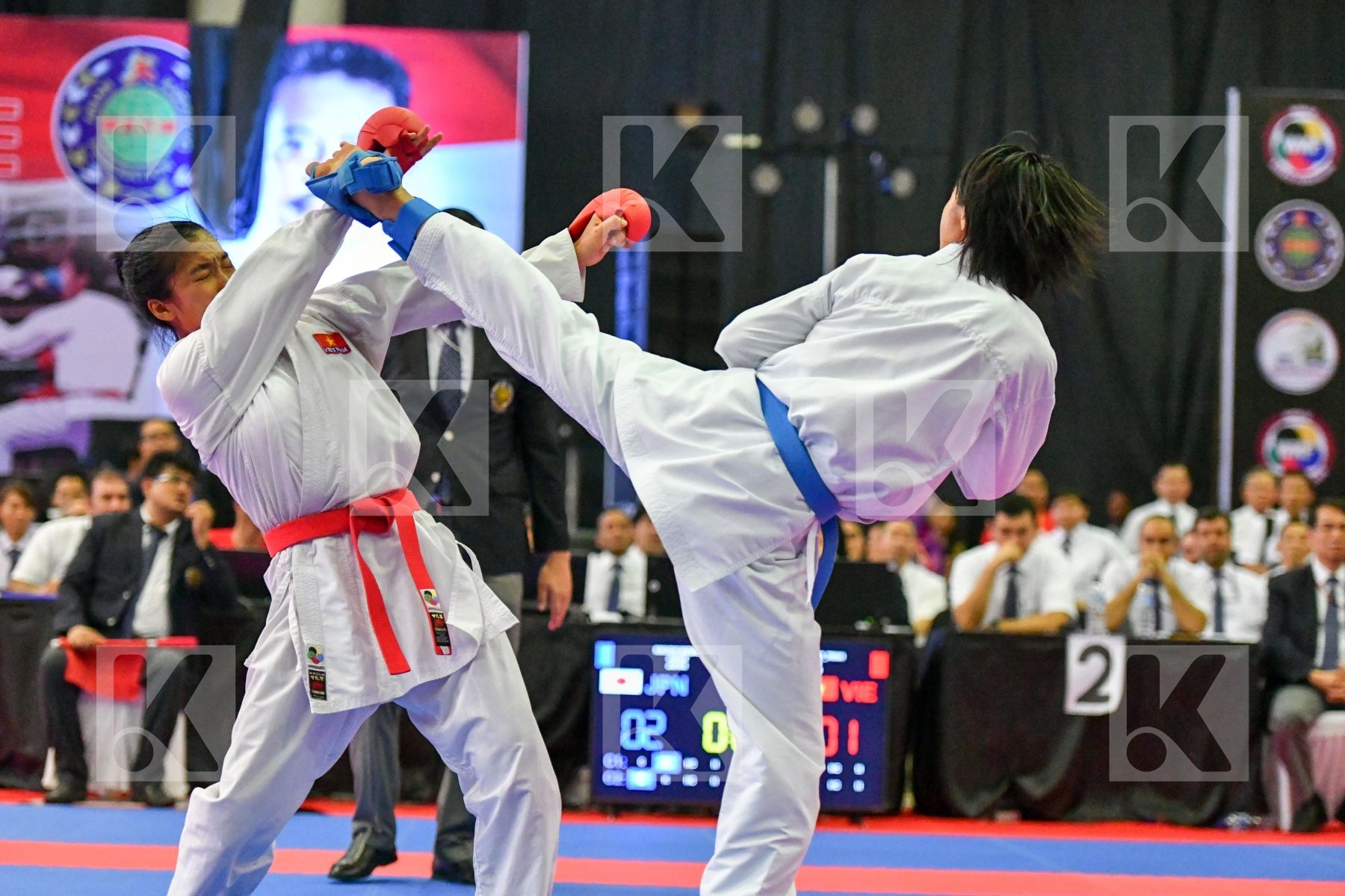 Japan Kikuchi Mizuki Nguyen Thi Viet Trinh U21 Kumite Female -68