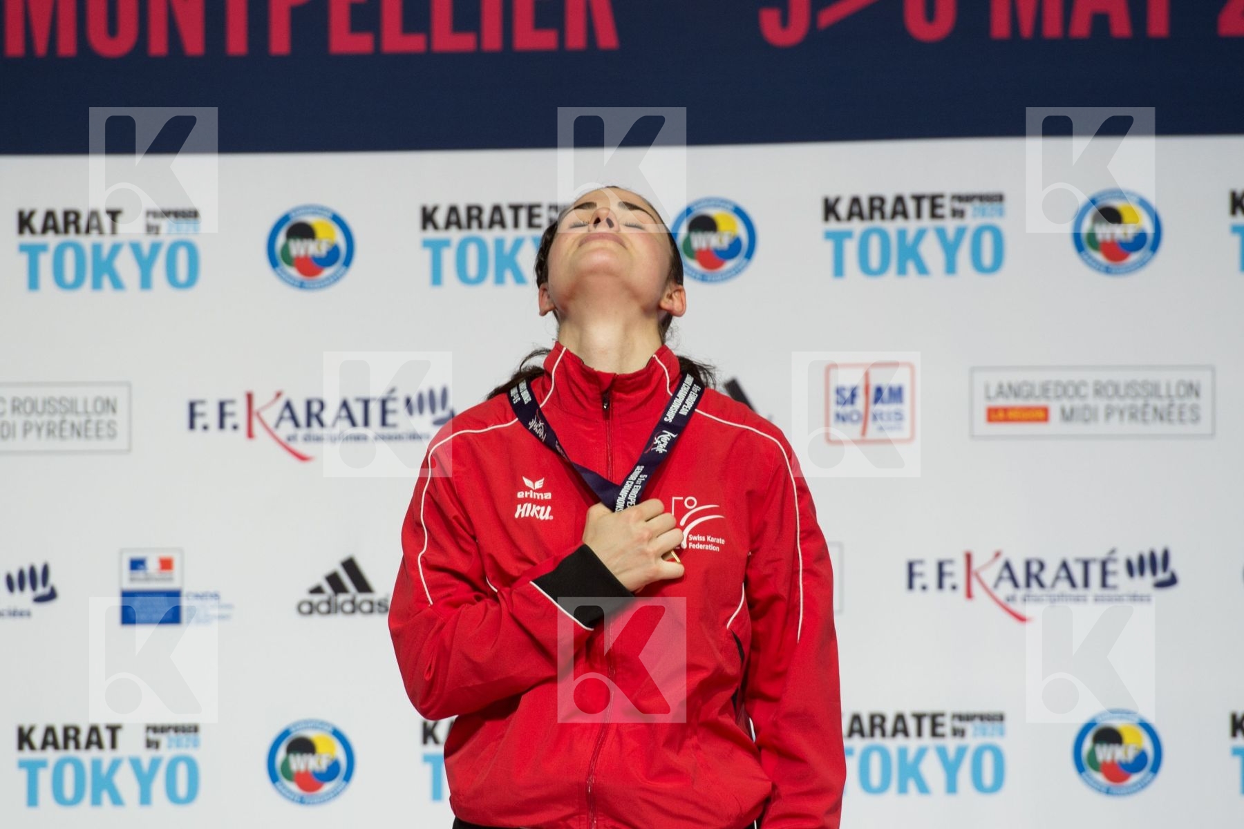 -68 Kg Female kumite podium Quirici Elena Switzerland
