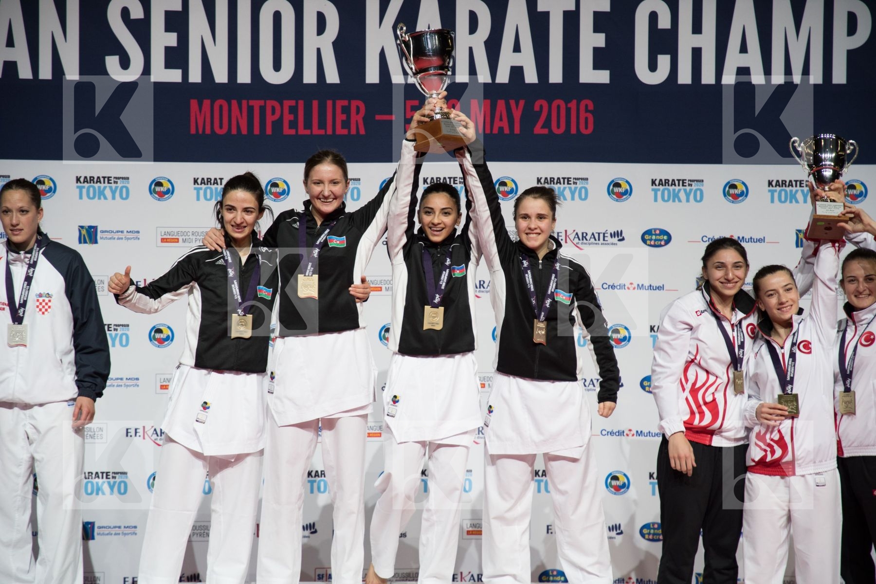 Azerbaijan Female kumite podium team