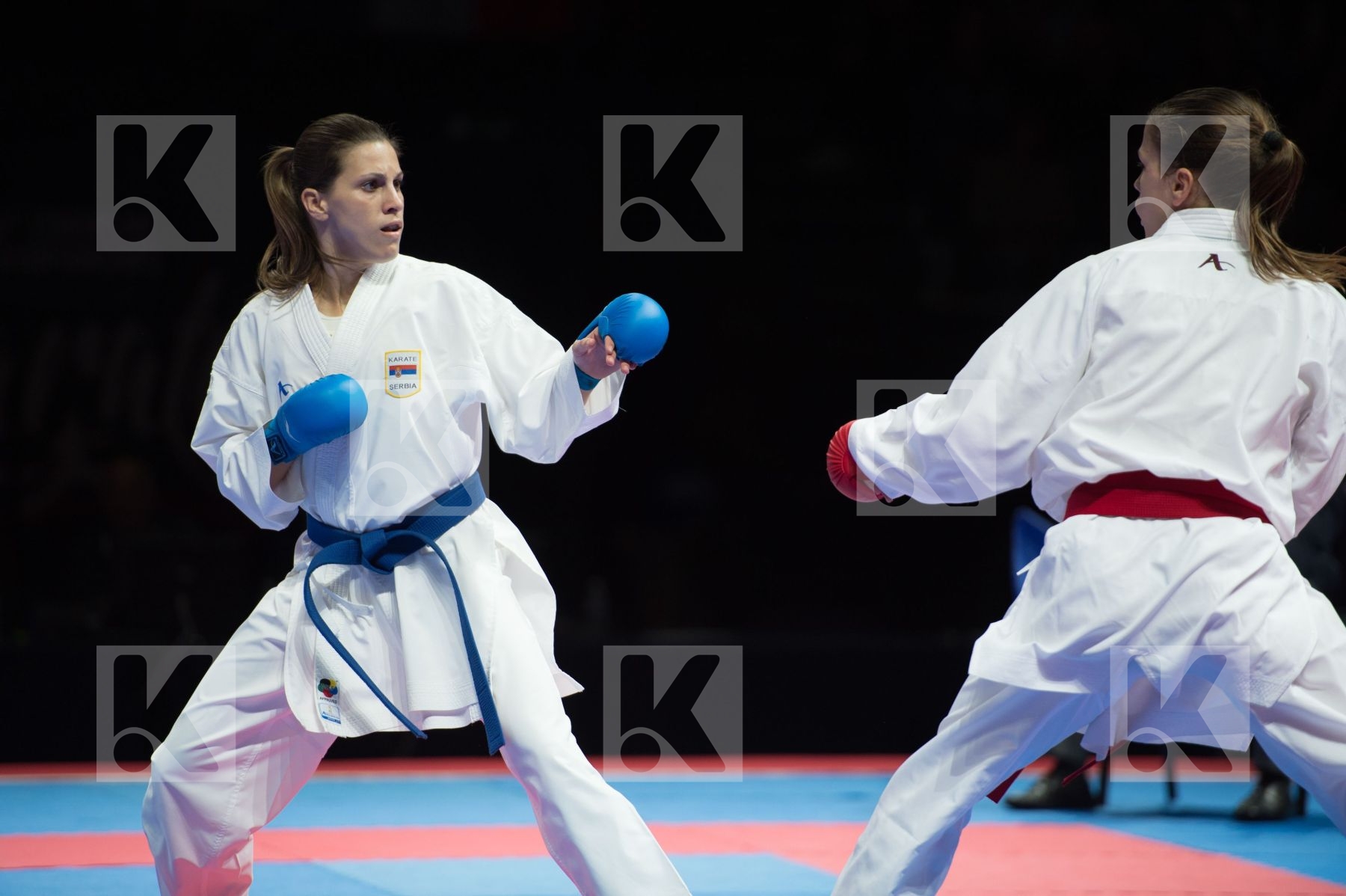 -50 Kg female kumite jovic anja Milivojcevic Jelena Montenegro s