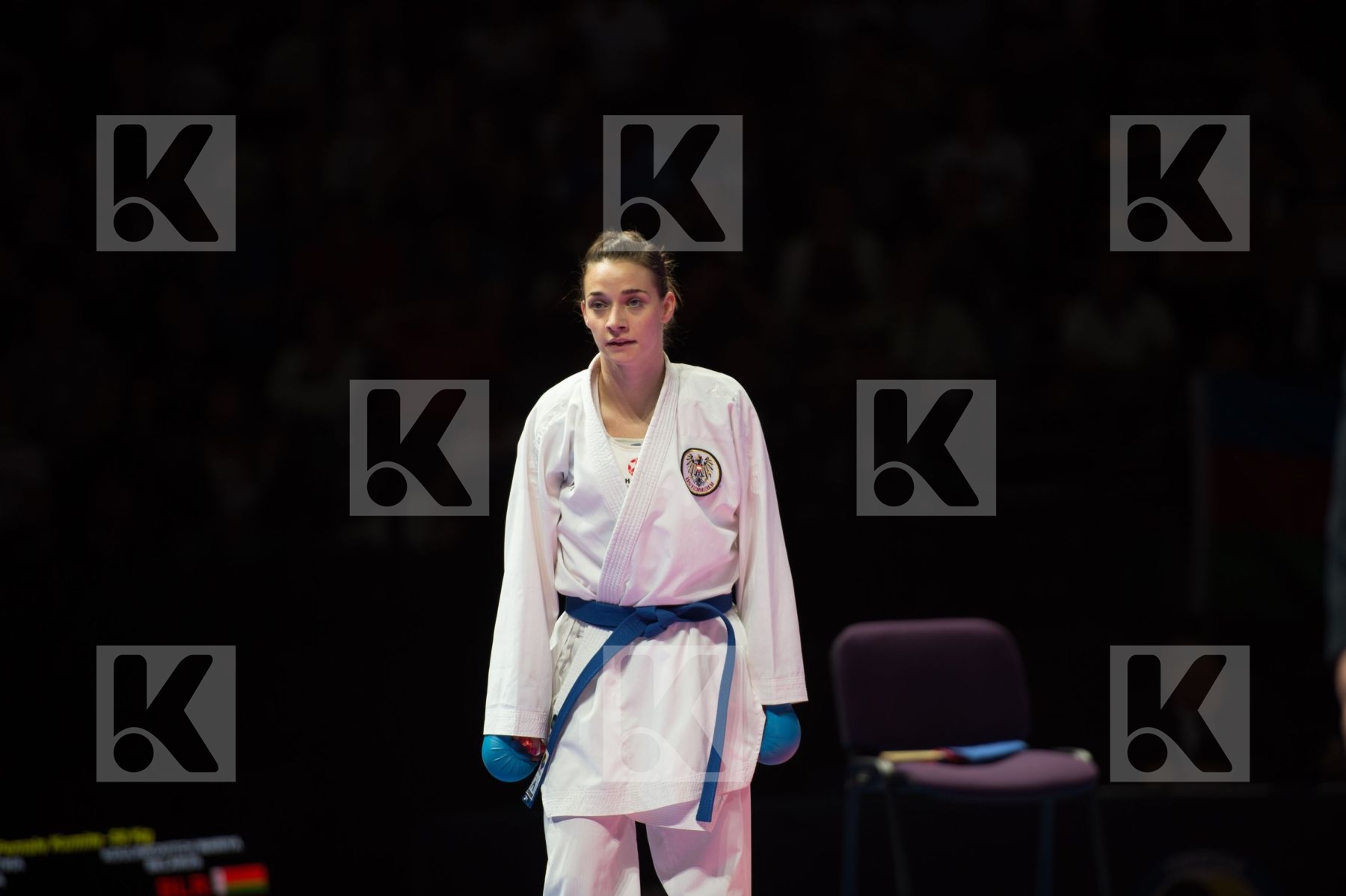 -50 Kg Austria Belarus female kumite Koulinkovitch Mariya plank