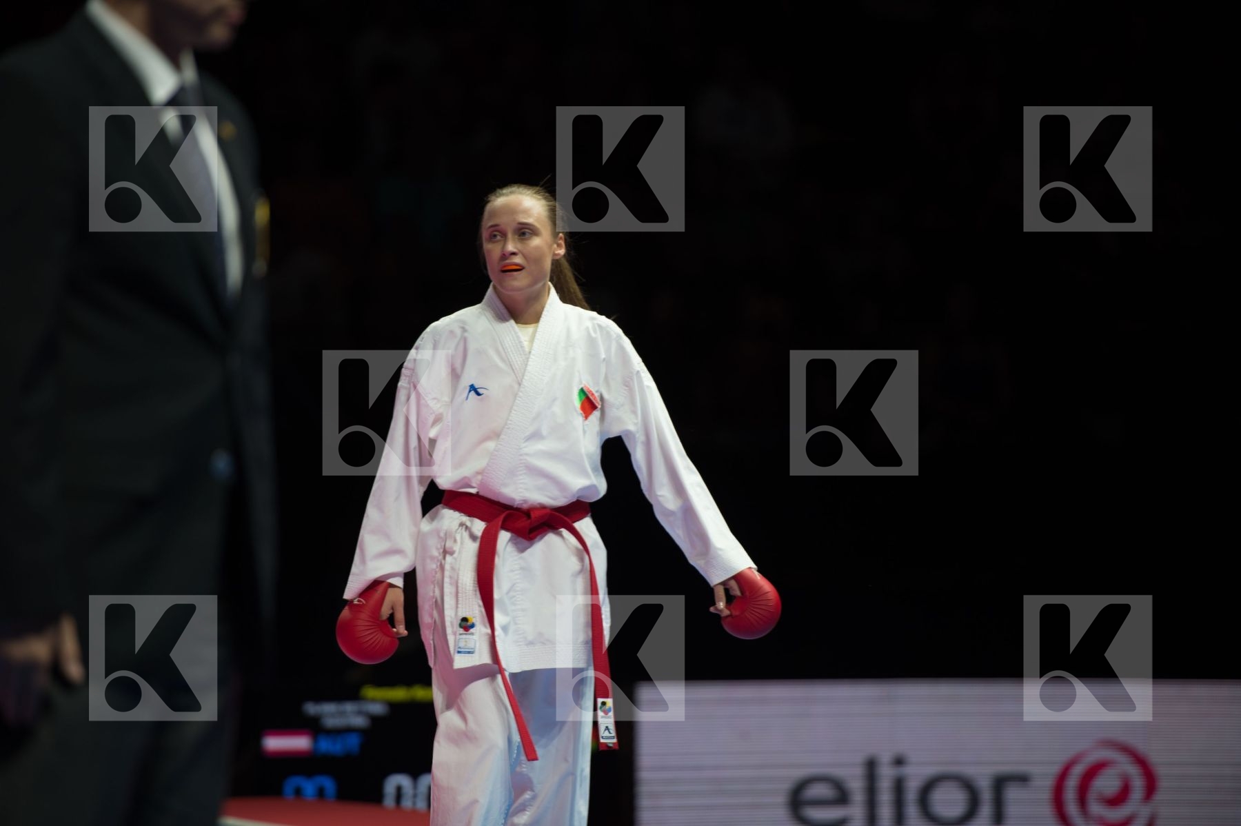-50 Kg Austria Belarus female kumite Koulinkovitch Mariya plank
