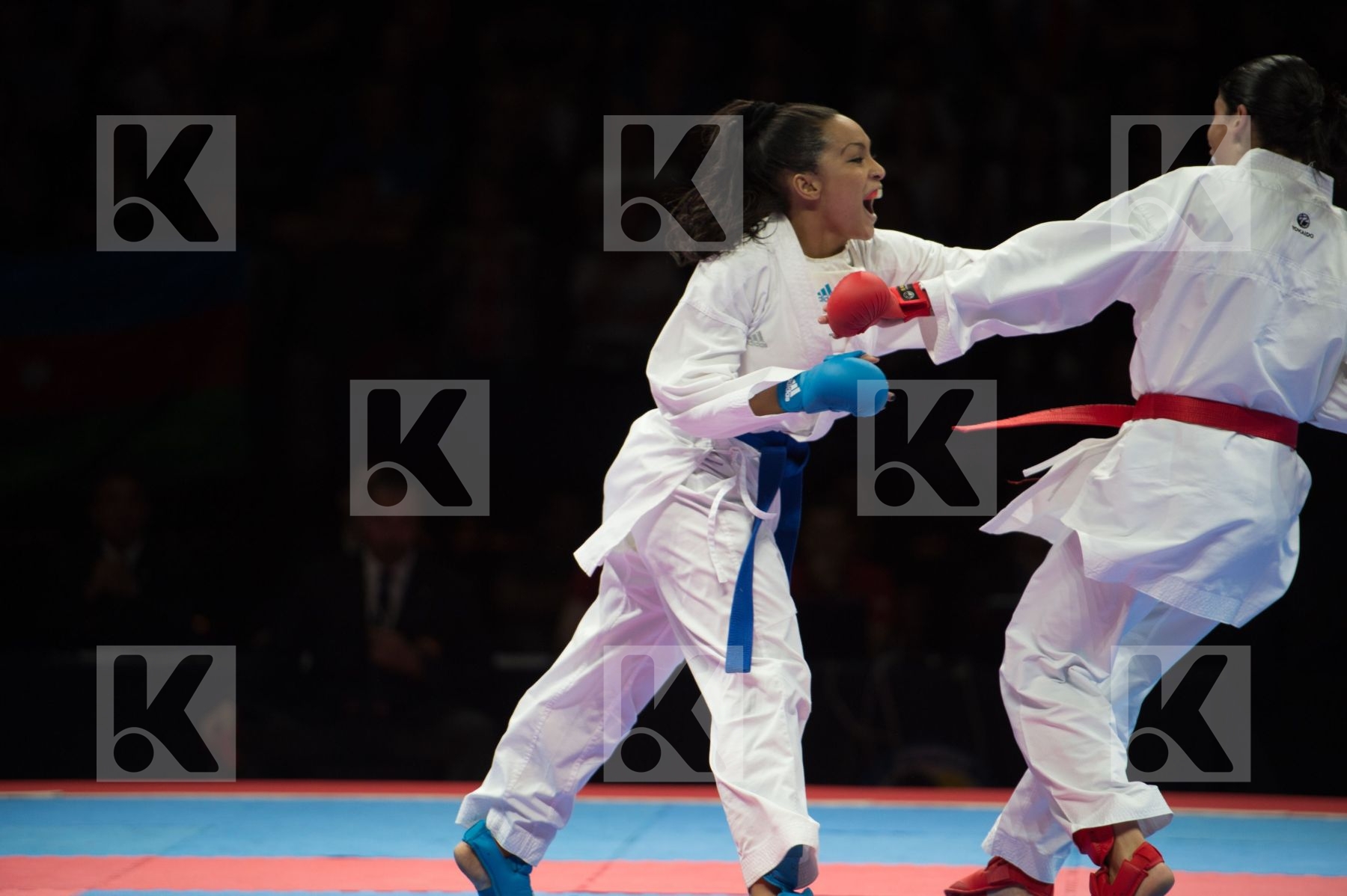 Female france kumite semi-final Switzerland team