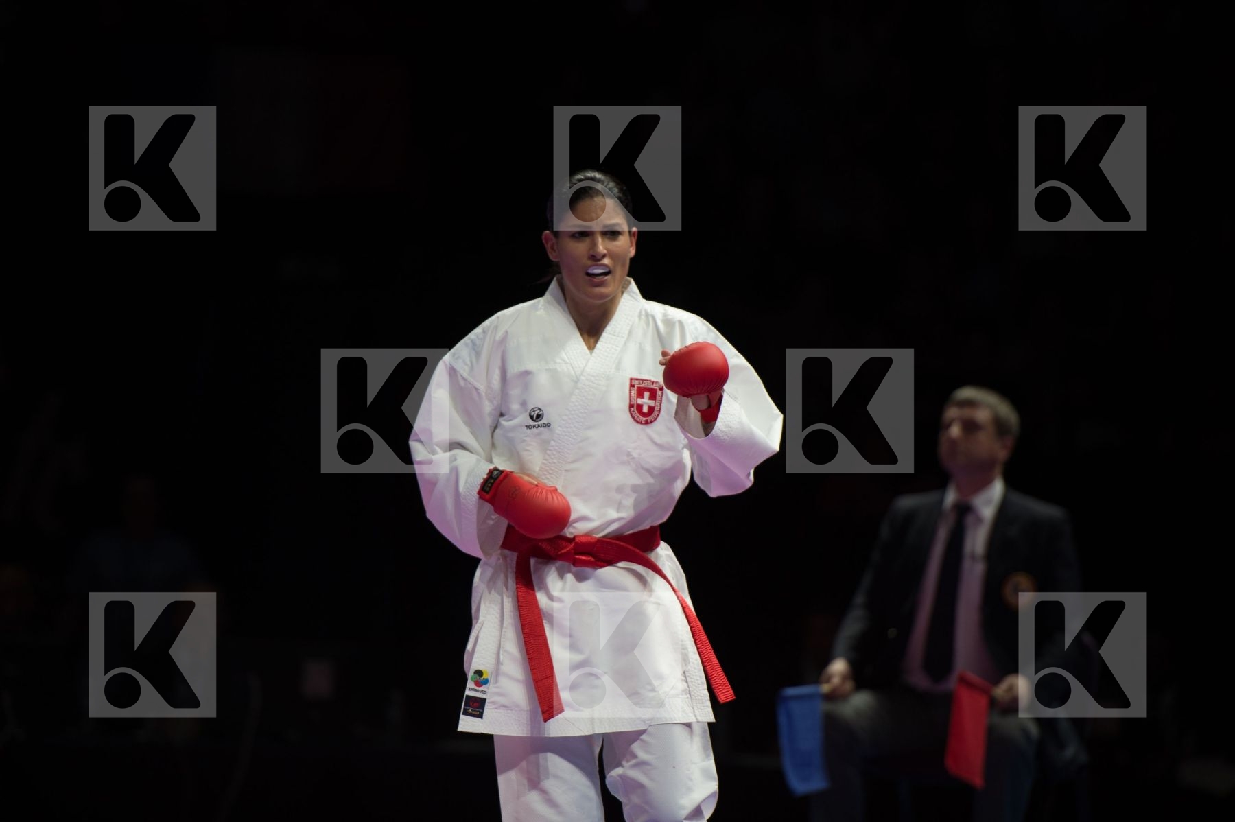 Female france kumite semi-final Switzerland team
