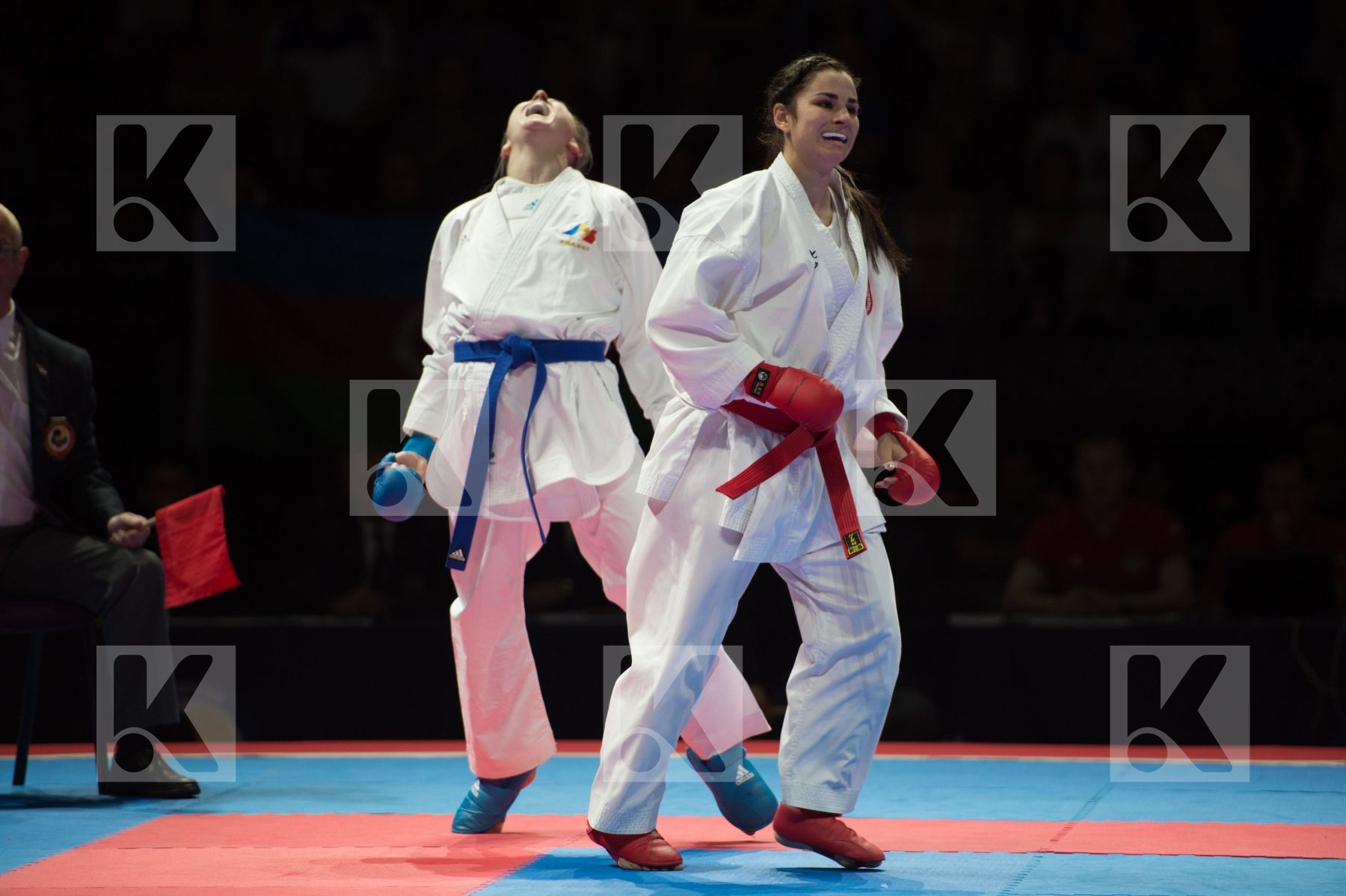 Female france kumite semi-final Switzerland team