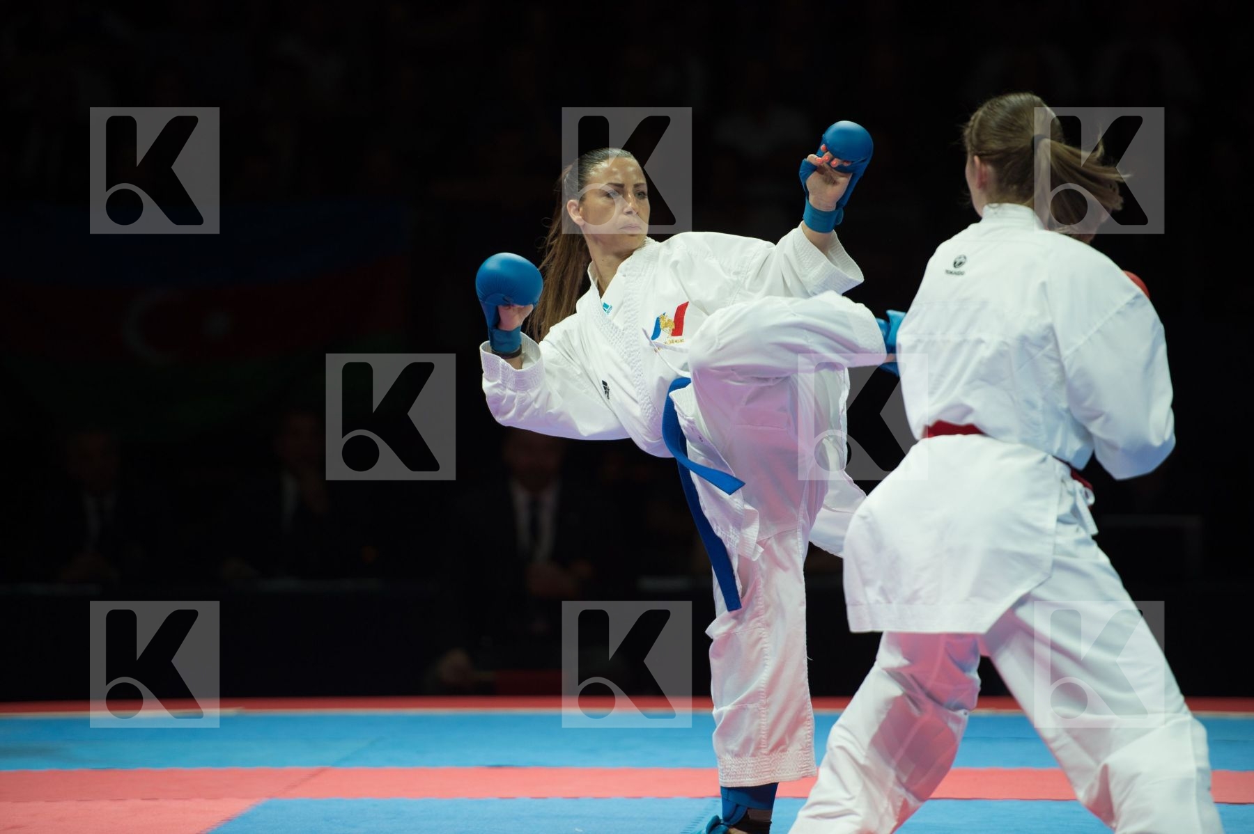 Female france kumite semi-final Switzerland team