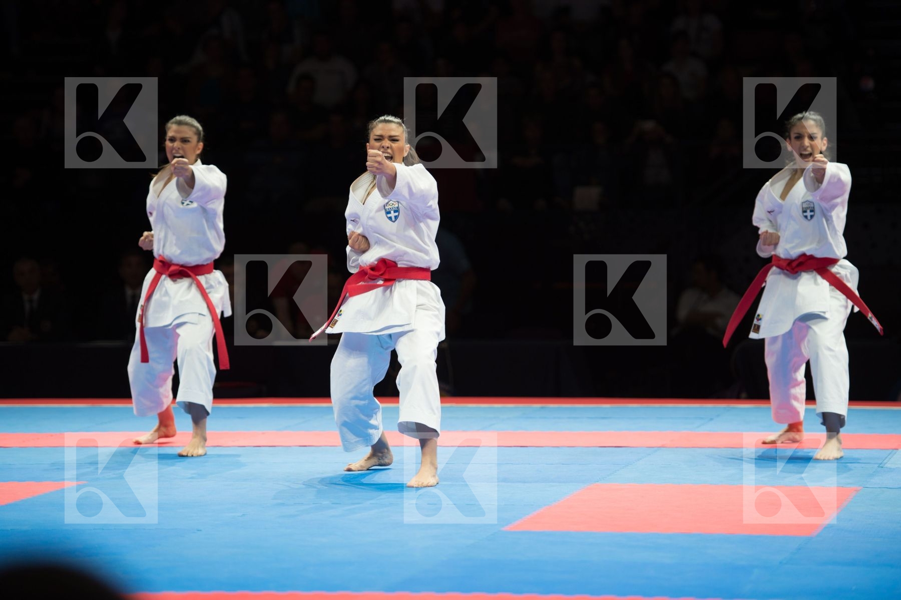 Female Greece kata semi-final team