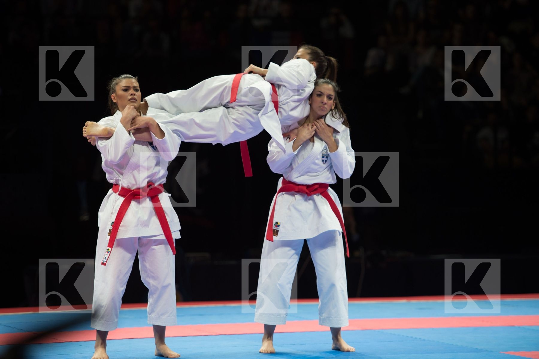Female Greece kata semi-final team