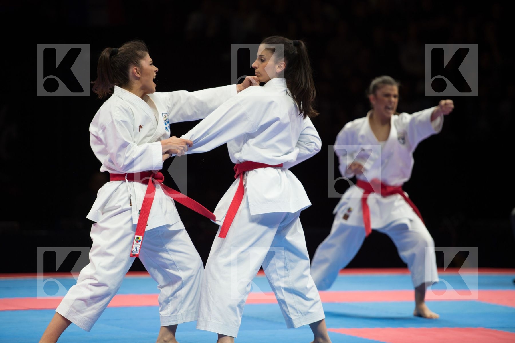 Female Greece kata semi-final team