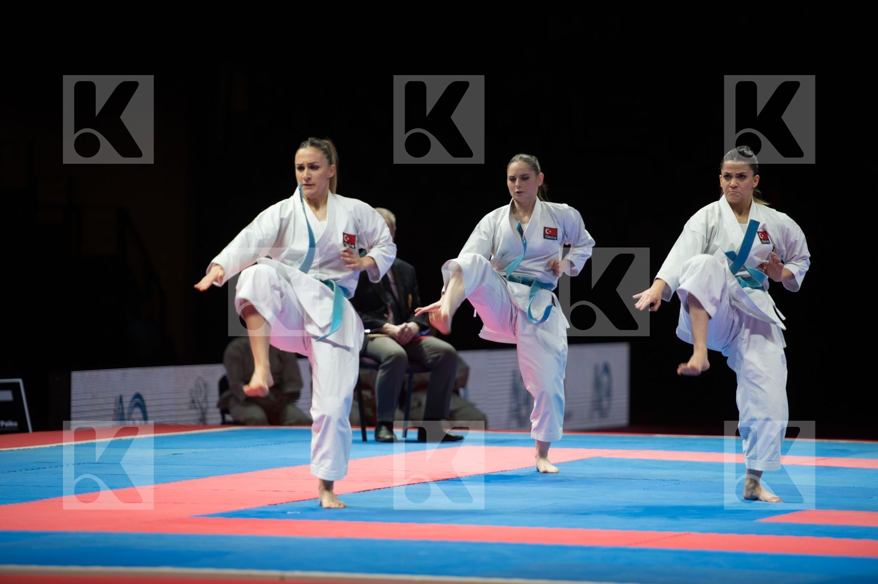 Female kata semi-final team Turkey