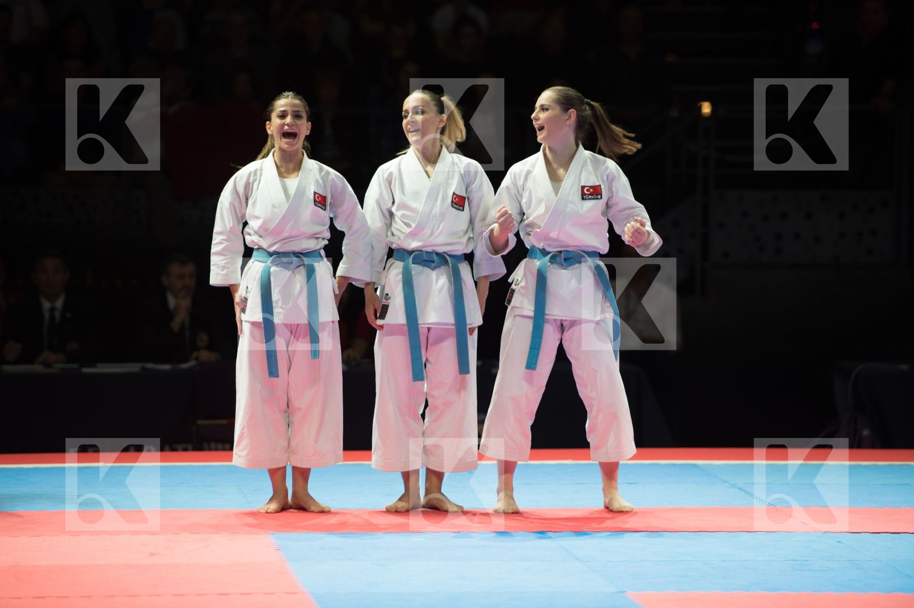 Female kata semi-final team Turkey