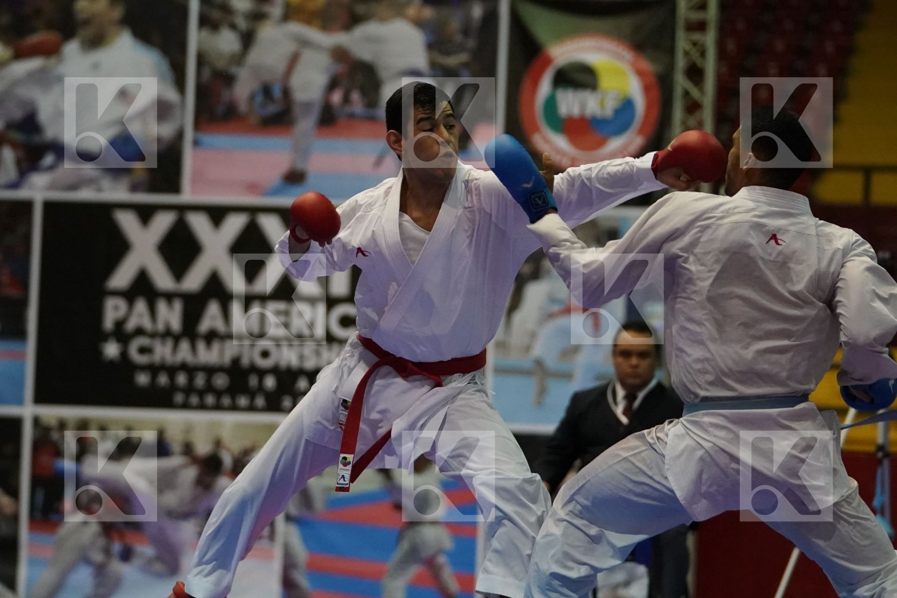 VALERA FREDDY (VENEZUELA) vs HENAO AMU RUBEN DARIO (COLOMBIA) in Senior Kumite -84 Kg - Final bout