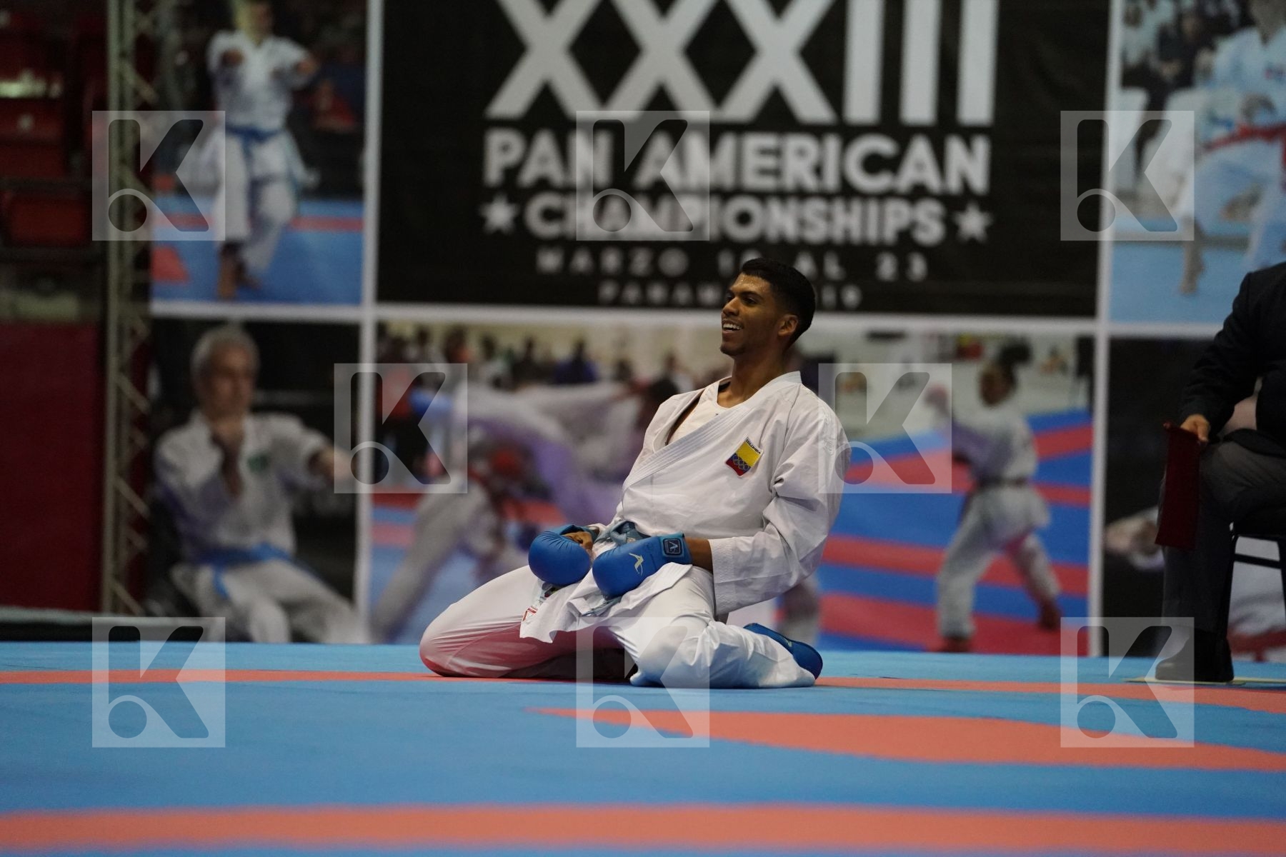 VALERA FREDDY (VENEZUELA) vs HENAO AMU RUBEN DARIO (COLOMBIA) in Senior Kumite -84 Kg - Final bout