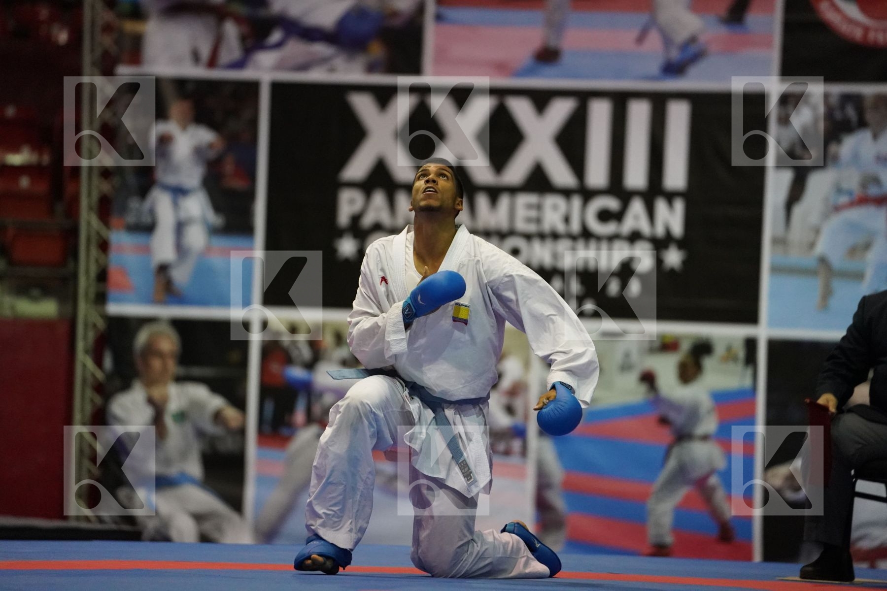 VALERA FREDDY (VENEZUELA) vs HENAO AMU RUBEN DARIO (COLOMBIA) in Senior Kumite -84 Kg - Final bout