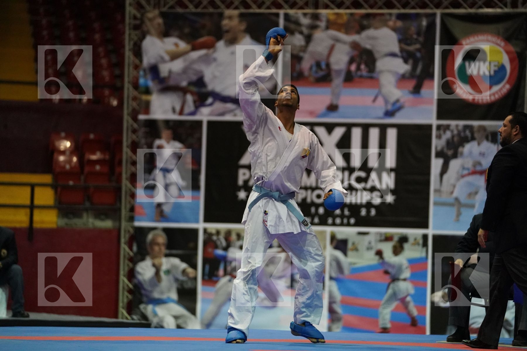VALERA FREDDY (VENEZUELA) vs HENAO AMU RUBEN DARIO (COLOMBIA) in Senior Kumite -84 Kg - Final bout