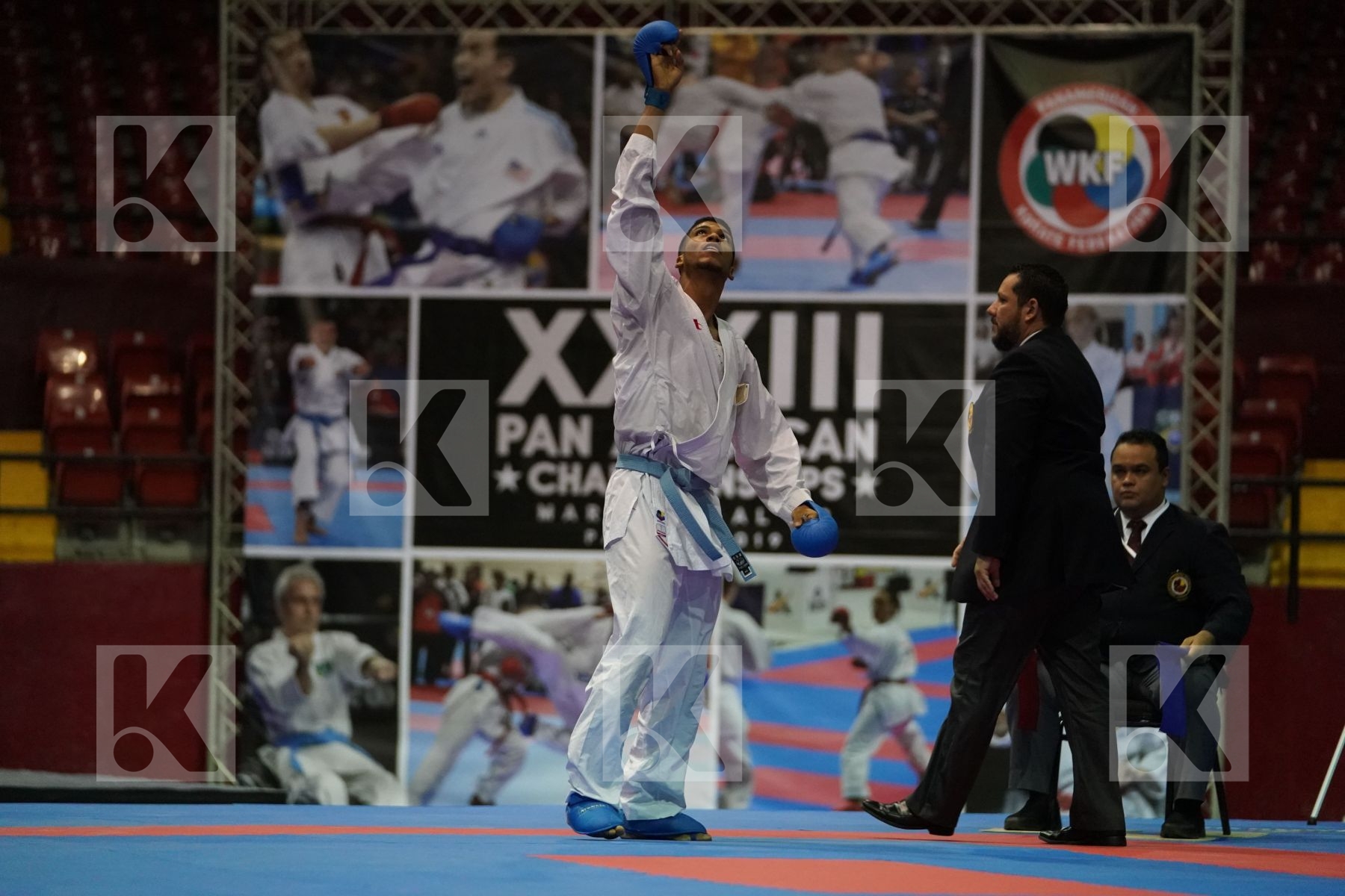 VALERA FREDDY (VENEZUELA) vs HENAO AMU RUBEN DARIO (COLOMBIA) in Senior Kumite -84 Kg - Final bout