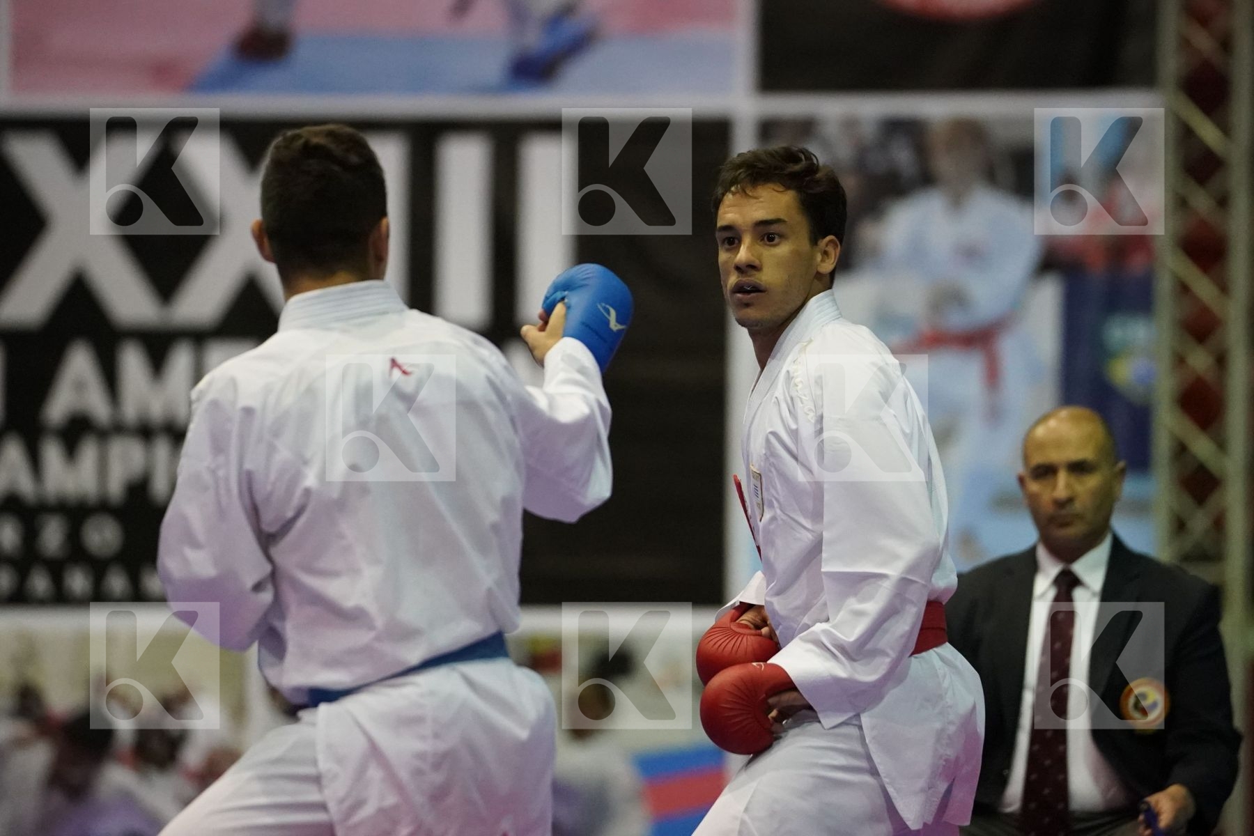 LARROSA MAXIMILIANO (URUGUAY) vs BROSE DOUGLAS (BRAZIL) in Senior Kumite -60 Kg - Final bout