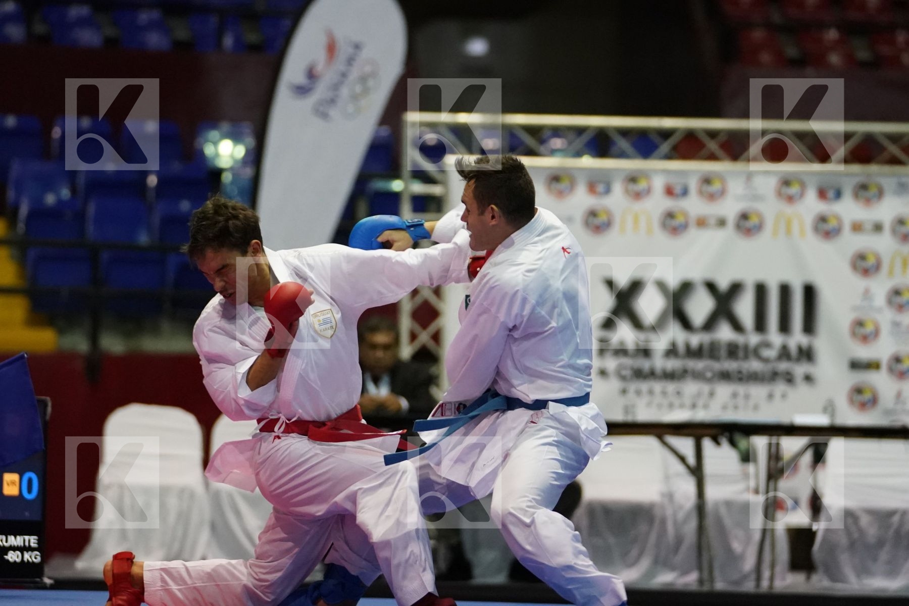LARROSA MAXIMILIANO (URUGUAY) vs BROSE DOUGLAS (BRAZIL) in Senior Kumite -60 Kg - Final bout