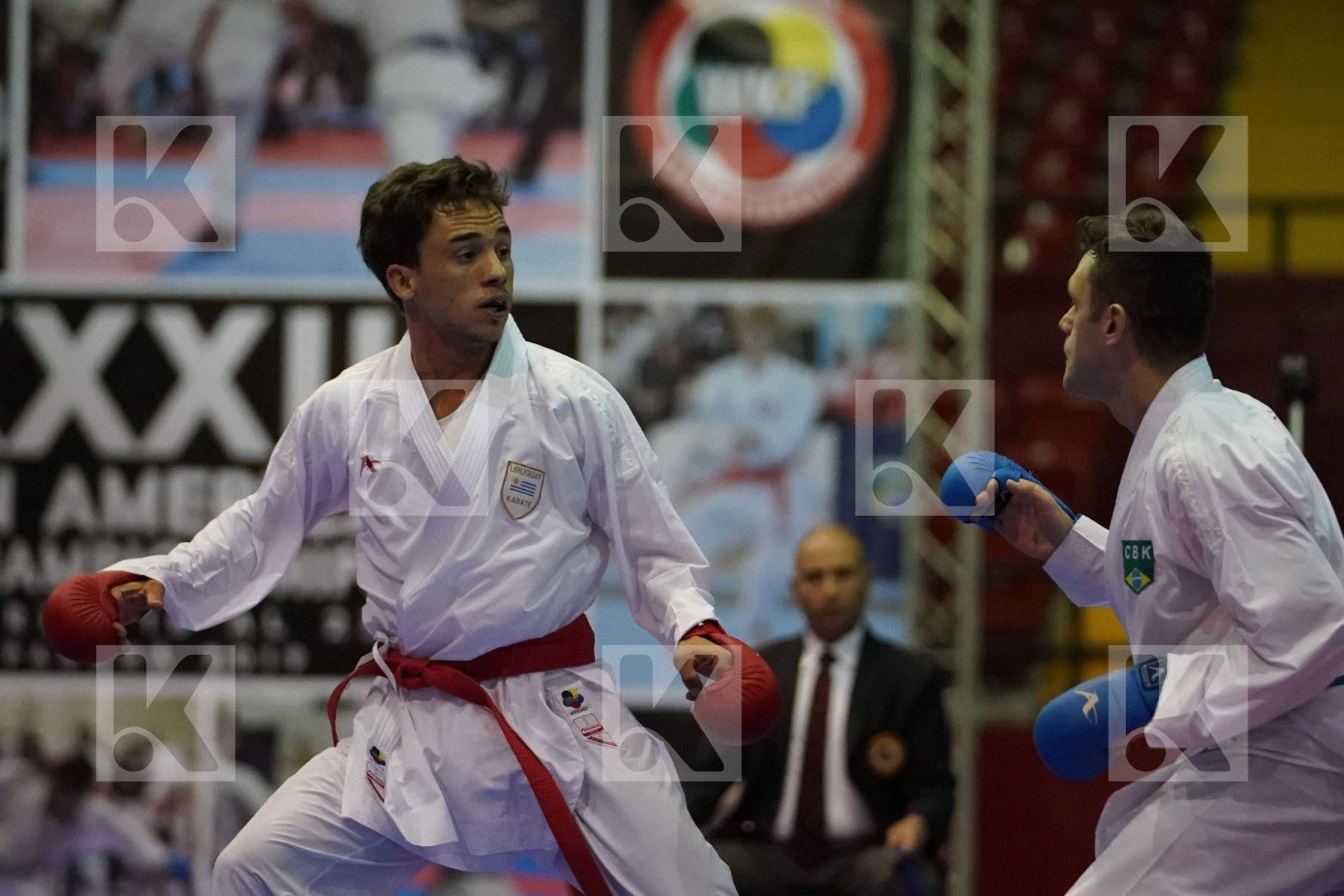 LARROSA MAXIMILIANO (URUGUAY) vs BROSE DOUGLAS (BRAZIL) in Senior Kumite -60 Kg - Final bout