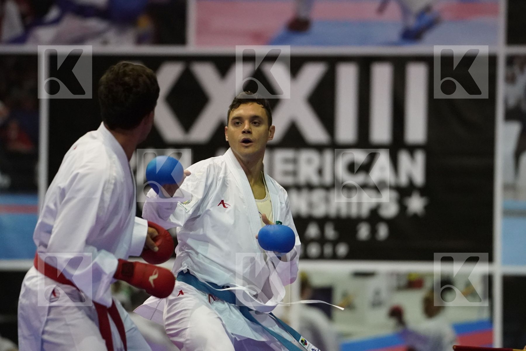 LARROSA MAXIMILIANO (URUGUAY) vs BROSE DOUGLAS (BRAZIL) in Senior Kumite -60 Kg - Final bout