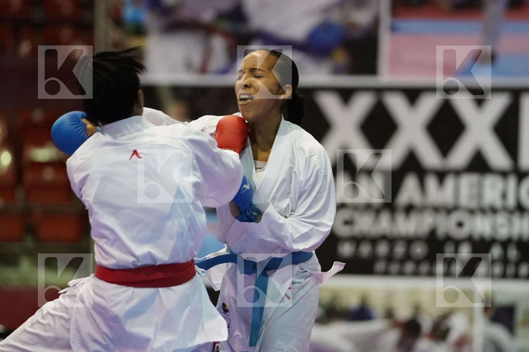 VILLANUEVA FABIAN ANA  (DOMINICAN REPUBLIC) vs CAMPOS AURIMER (VENEZUELA) in Senior Kumite -50 Kg - Final bout