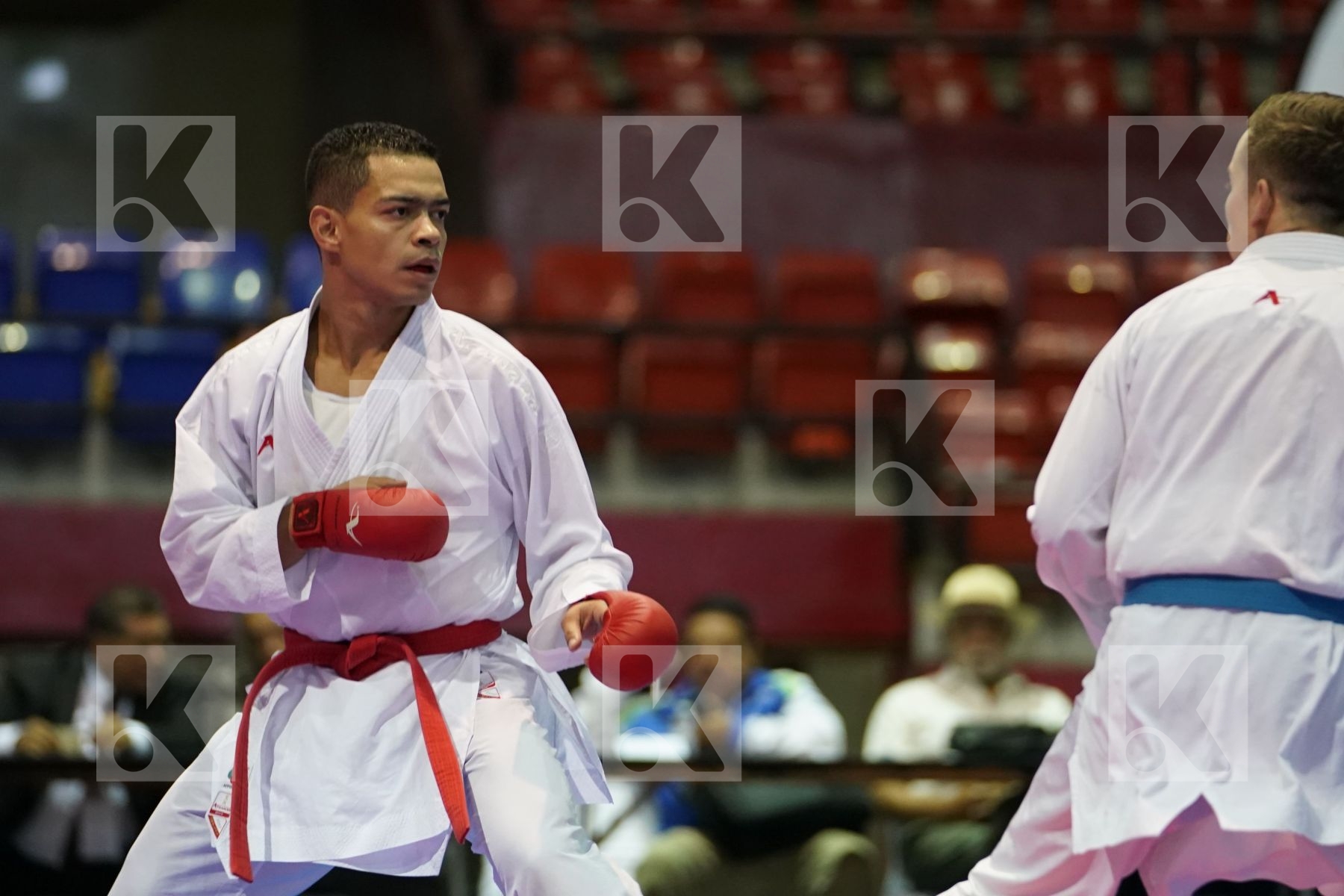 RAMIREZ GUTIERREZ GUILLERMO (COLOMBIA) vs VELOZO CAMILO (CHILE) in Senior Kumite -67 Kg - Final bout