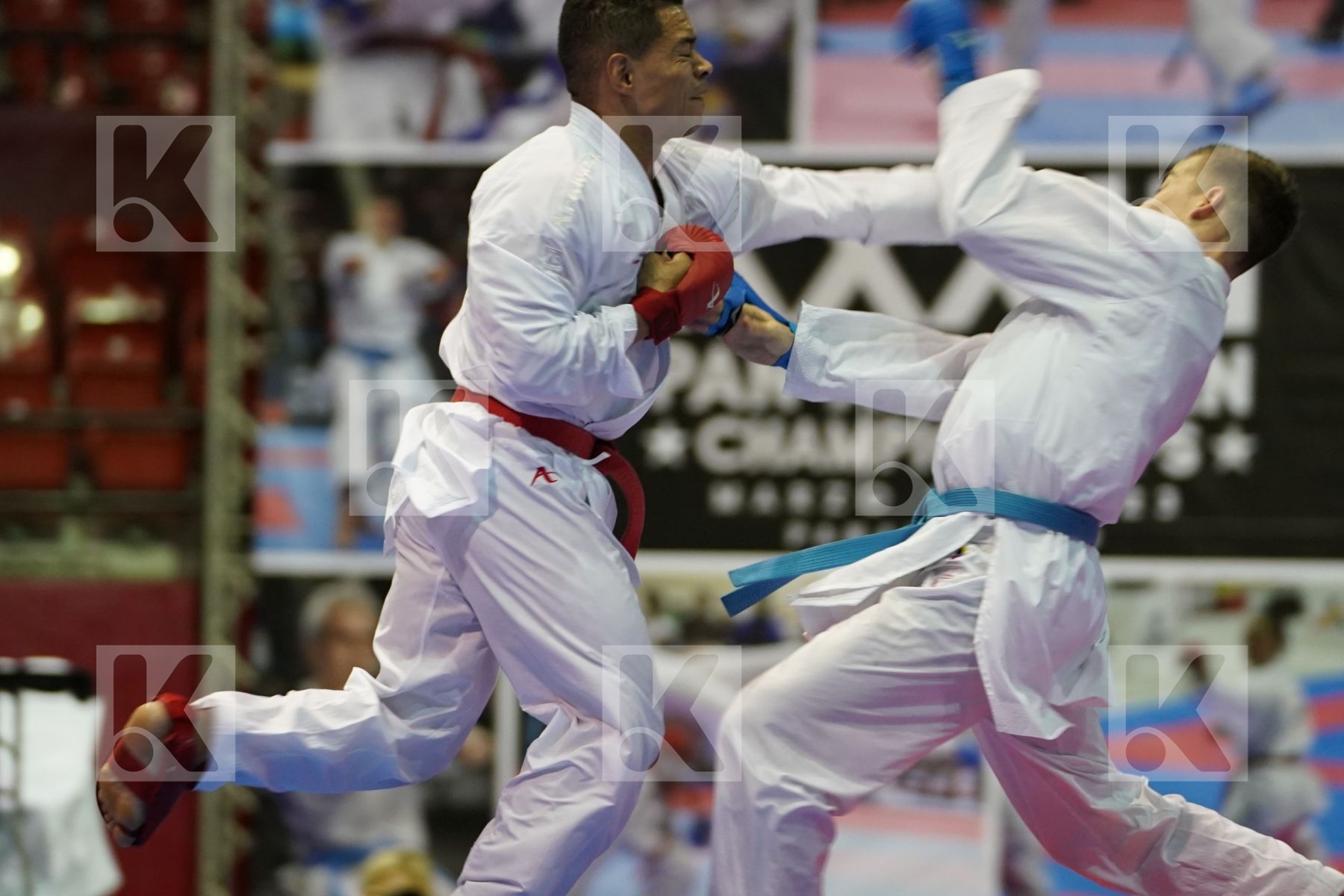 RAMIREZ GUTIERREZ GUILLERMO (COLOMBIA) vs VELOZO CAMILO (CHILE) in Senior Kumite -67 Kg - Final bout