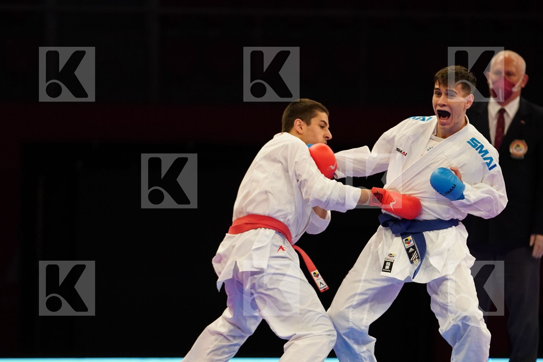 OGANNISIAN IURIK (RUSSIA) Vs GRECO DANILO (ITALY) in Senior Kumite -60 Kg - bronze bout