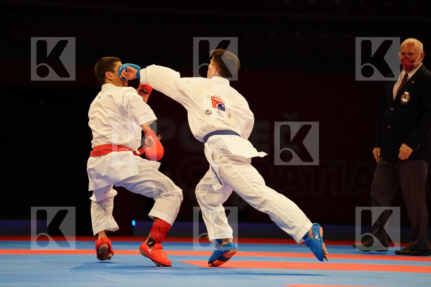 OGANNISIAN IURIK (RUSSIA) Vs GRECO DANILO (ITALY) in Senior Kumite -60 Kg - bronze bout