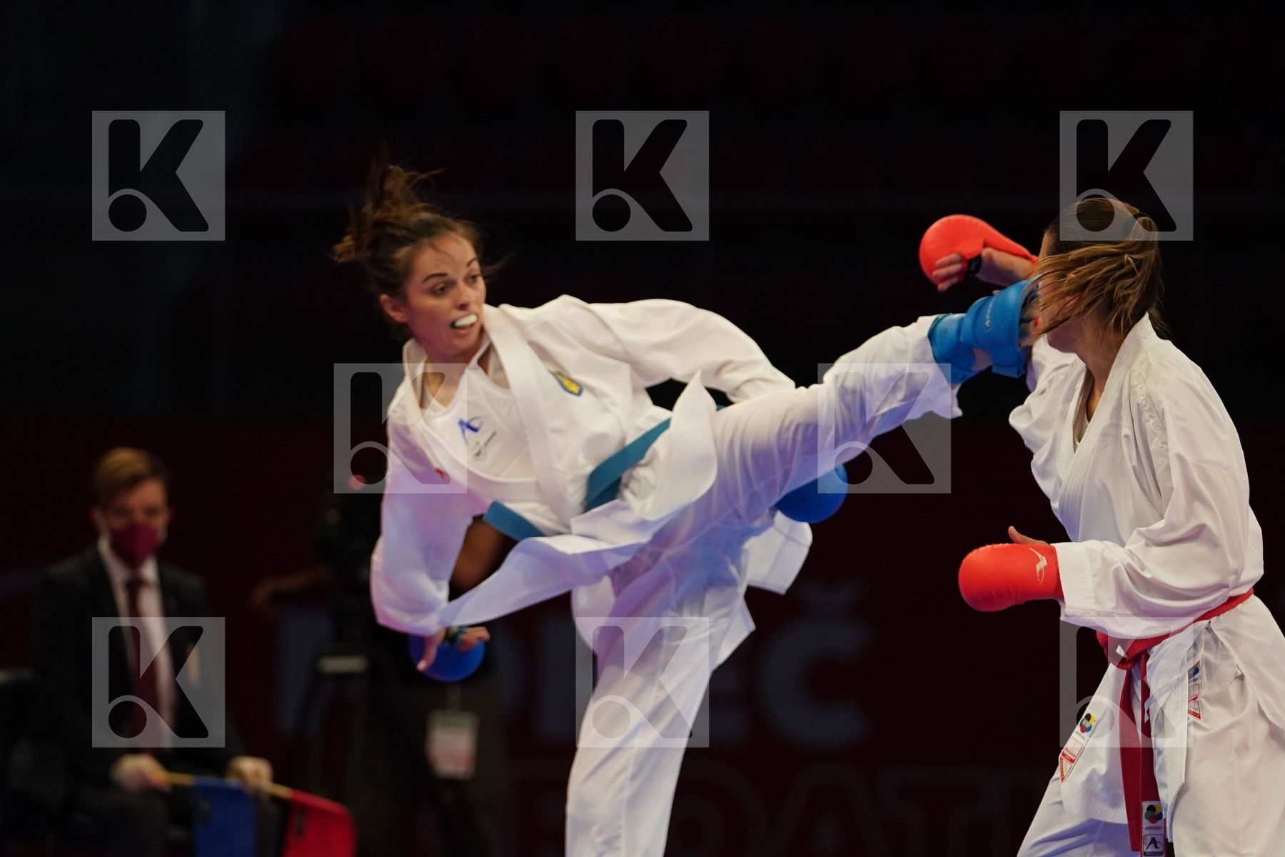 MILIVOJCEVIC JELENA (SERBIA) Vs KRYVA KATERYNA (UKRAINE) in Senior Kumite -50 Kg - bronze bout