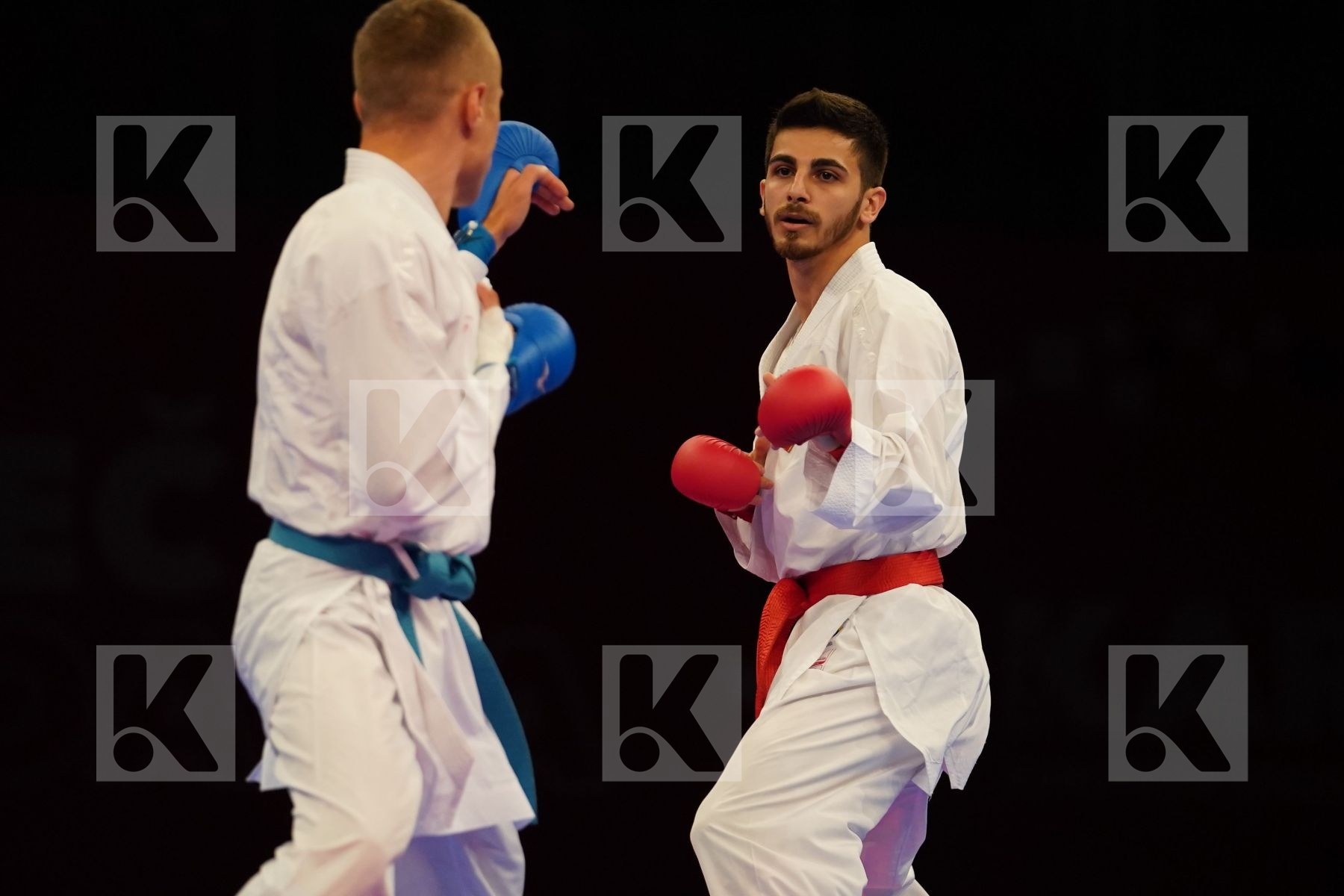 SAMDAN ERAY (TURKEY) Vs KALNINS KALVIS (LATVIA) in Senior Kumite -60 Kg - Final bout