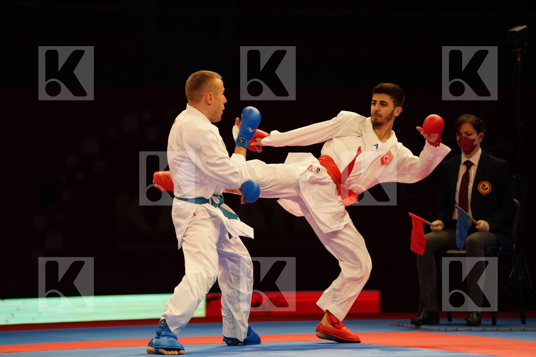 SAMDAN ERAY (TURKEY) Vs KALNINS KALVIS (LATVIA) in Senior Kumite -60 Kg - Final bout
