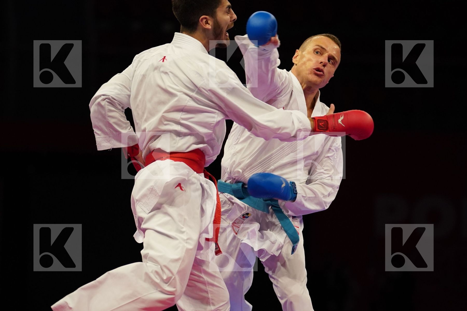 SAMDAN ERAY (TURKEY) Vs KALNINS KALVIS (LATVIA) in Senior Kumite -60 Kg - Final bout
