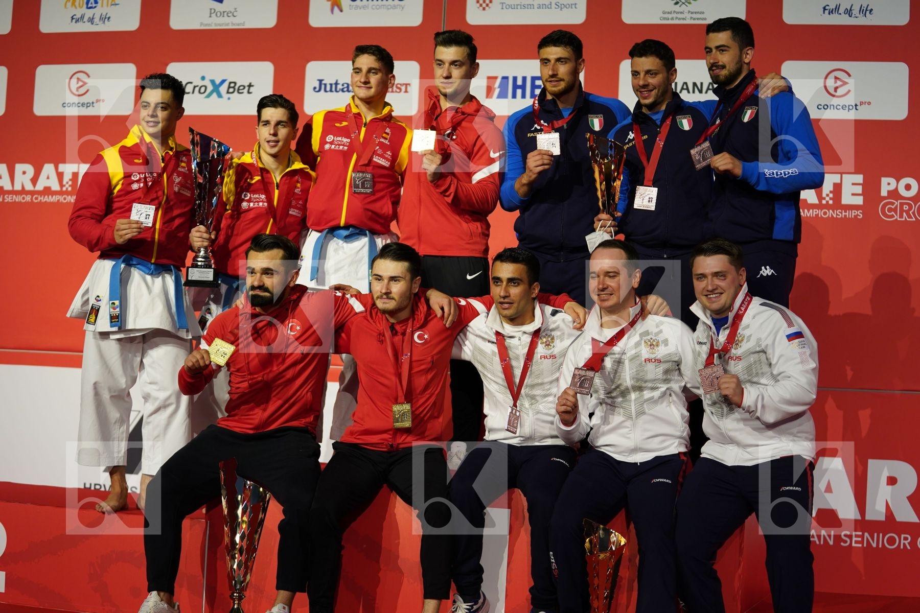 Senior Team Male Kata - Podium ceremony