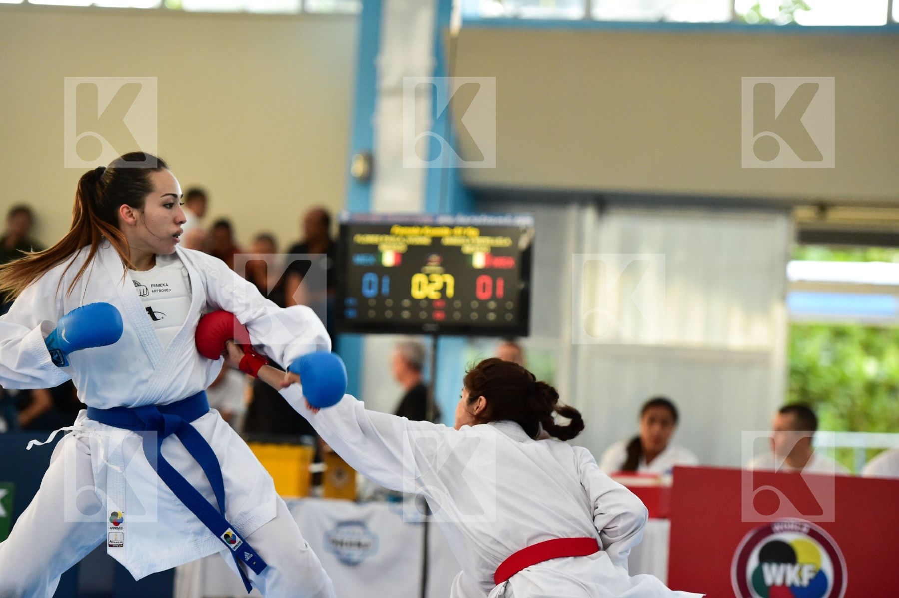 -61 Kg Arreola Merillela Female final Flores Paula Ivonne kumite
