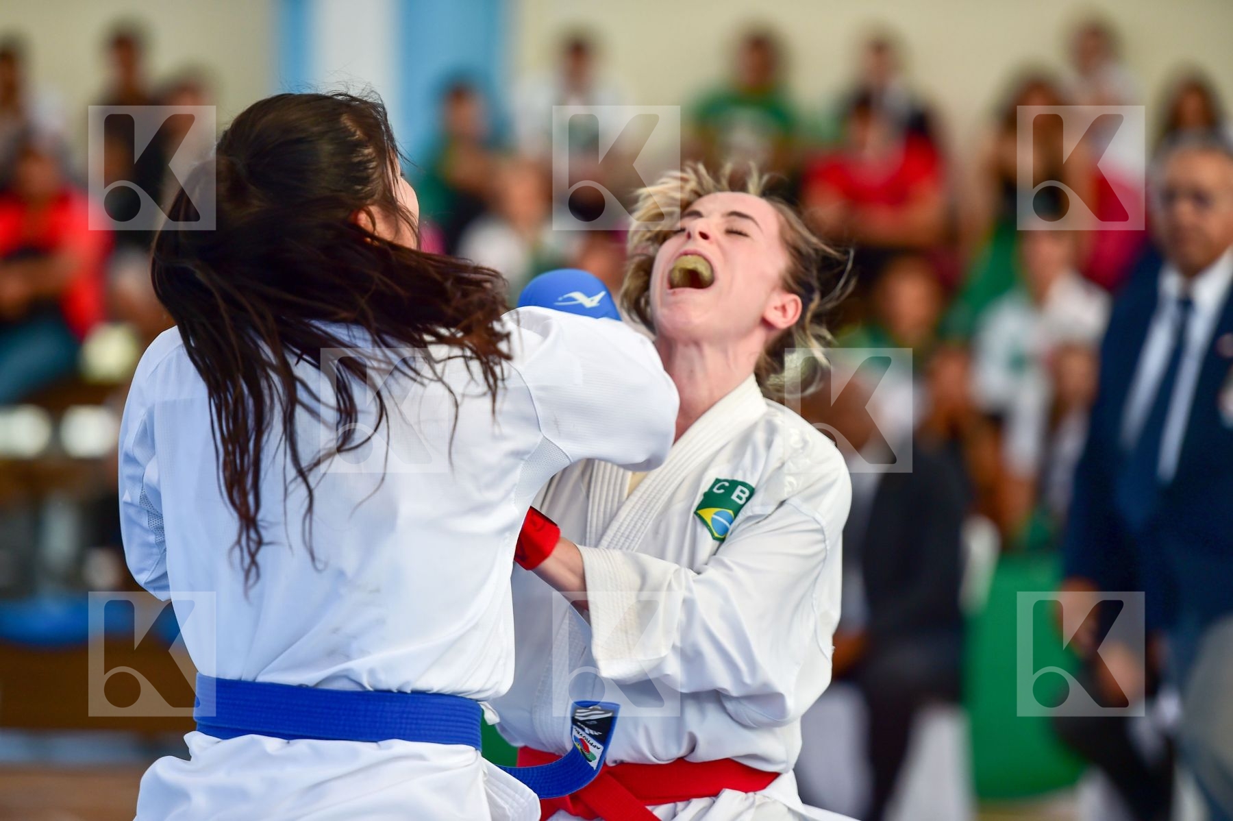 -50 Kg Brazil Female final Hidalgo Andrea kumite Mafra Beatriz P