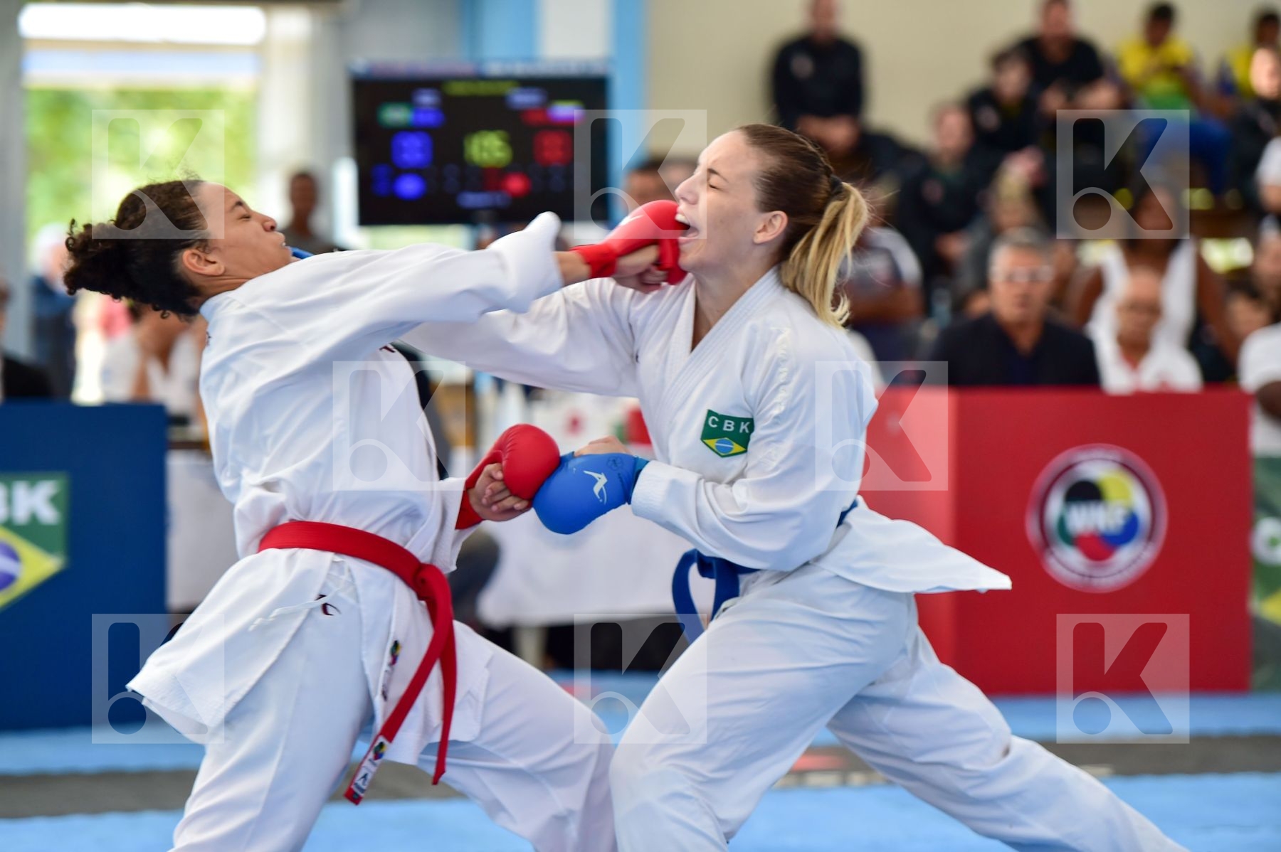 Brasil Female final kumite team Venezuela