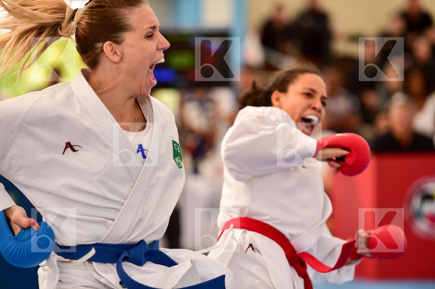 Brasil Female final kumite team Venezuela