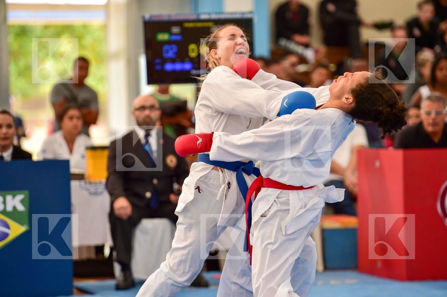 Brasil Female final kumite team Venezuela