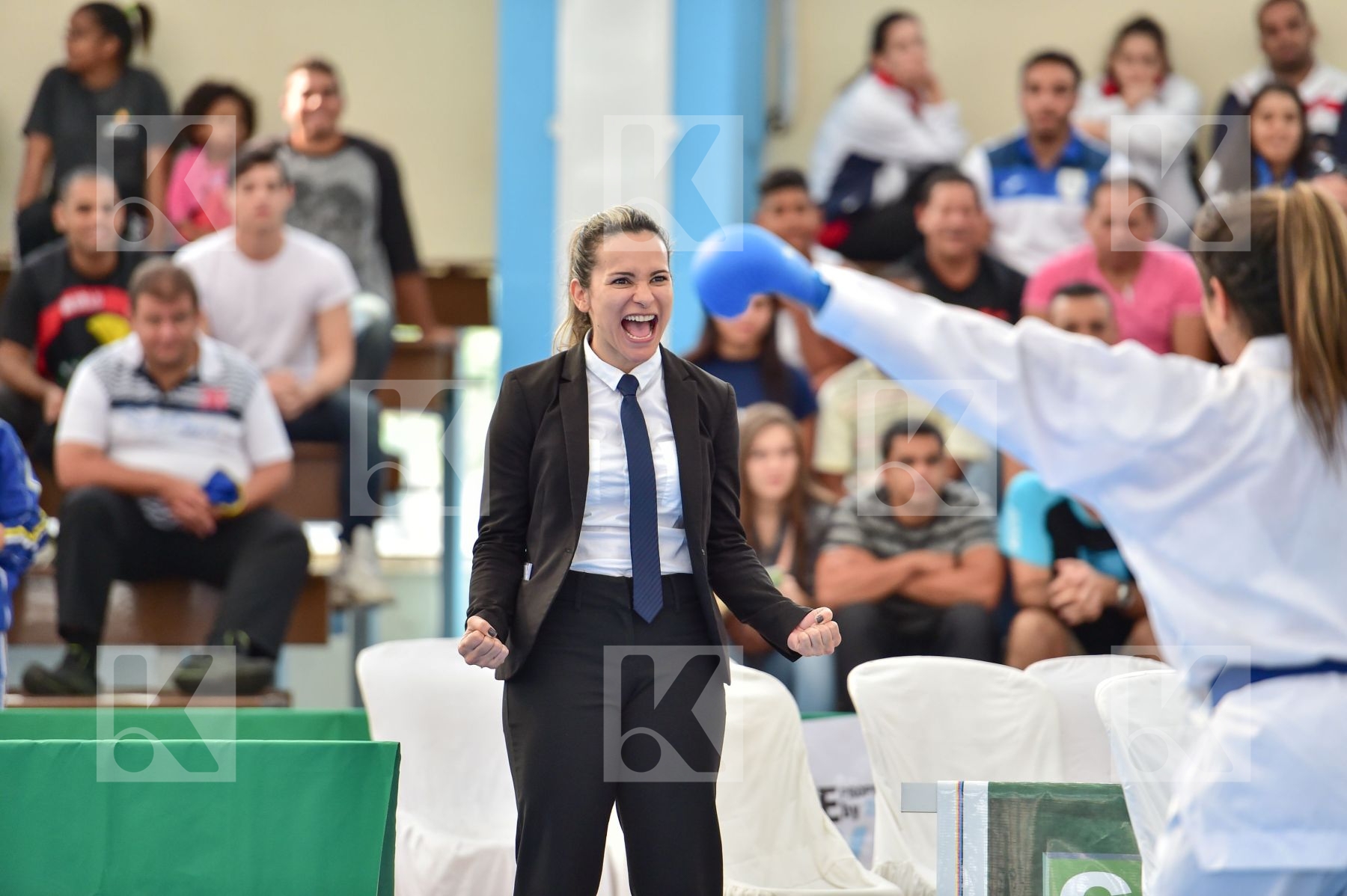 Brasil Female final kumite team Venezuela