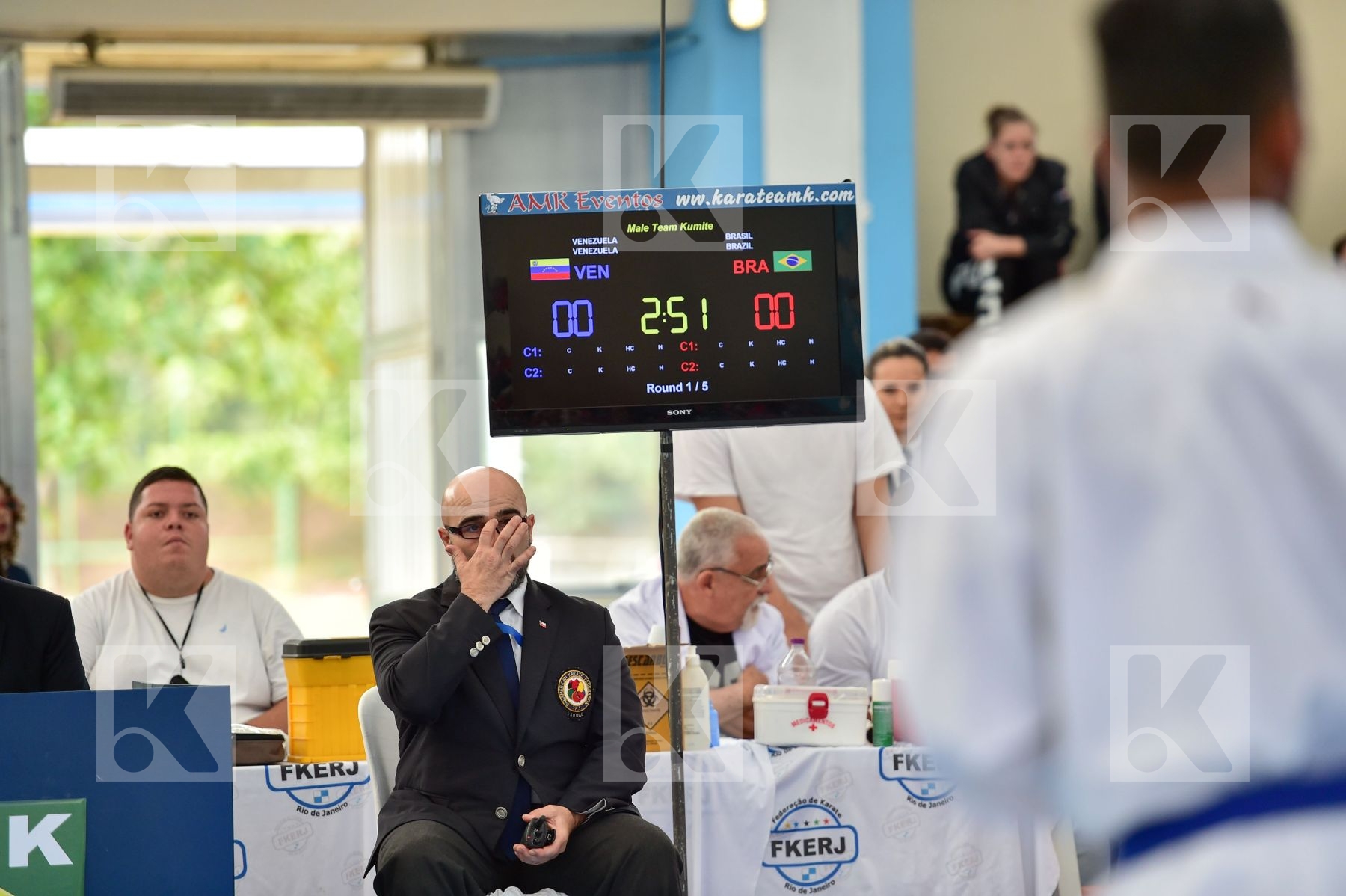 Brasil final kumite Male team Venezuela