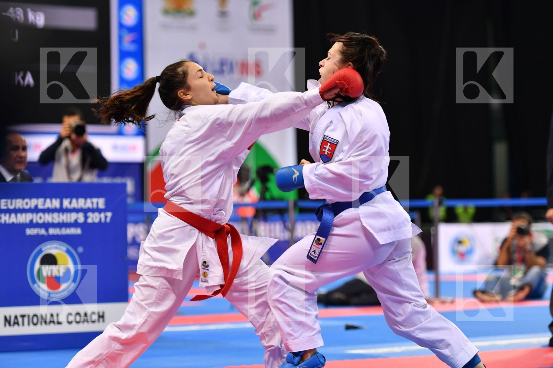 Junior kumite female -48 kg Slovakia Turkey Veisova Dominika Yem