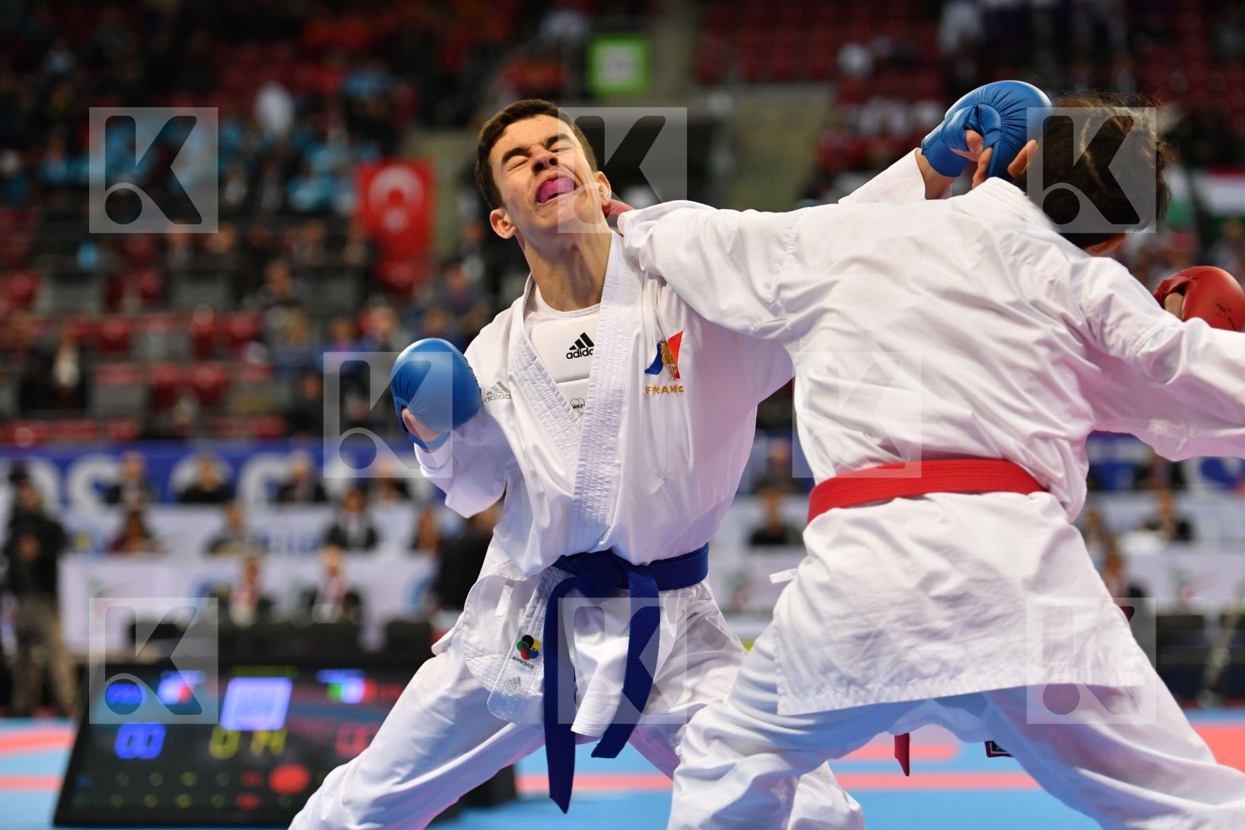Cadet kumite male -52 kg, Ciarloni Mattia, El yazidi Bilal, Fran
