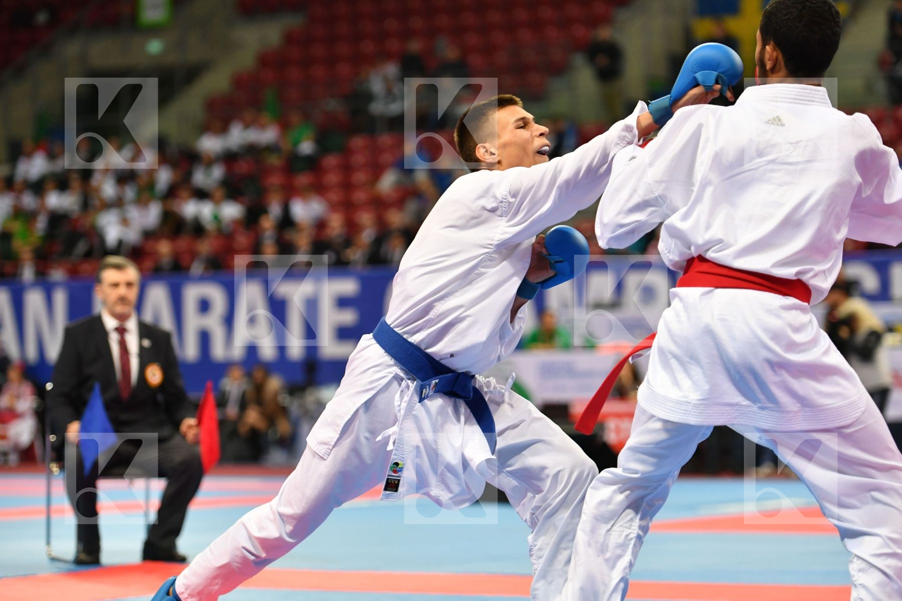 Bulgaria, Cadet kumite male -63 kg, France, Salmi Younesse, Vaka